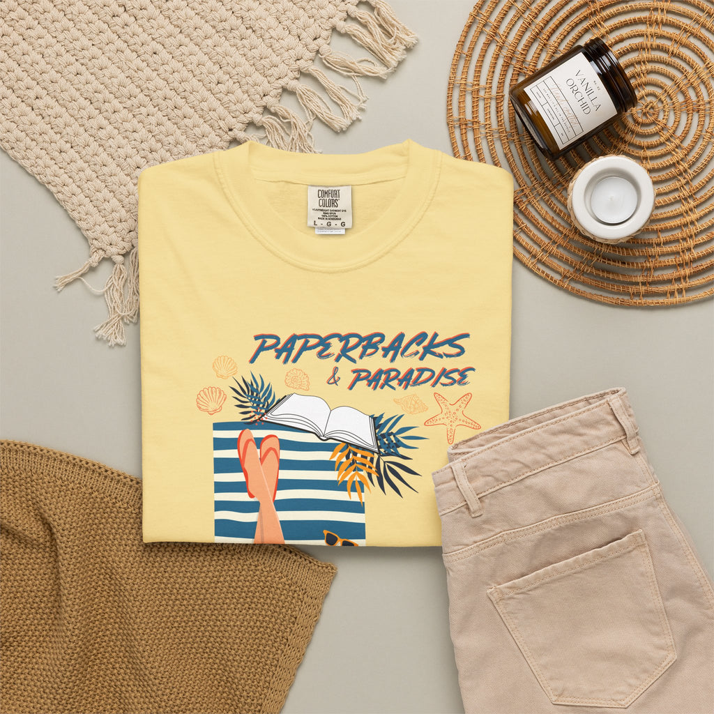 Paperbacks and Paradise Shirt- Beach Reading & Book Lover Vacation Shirt