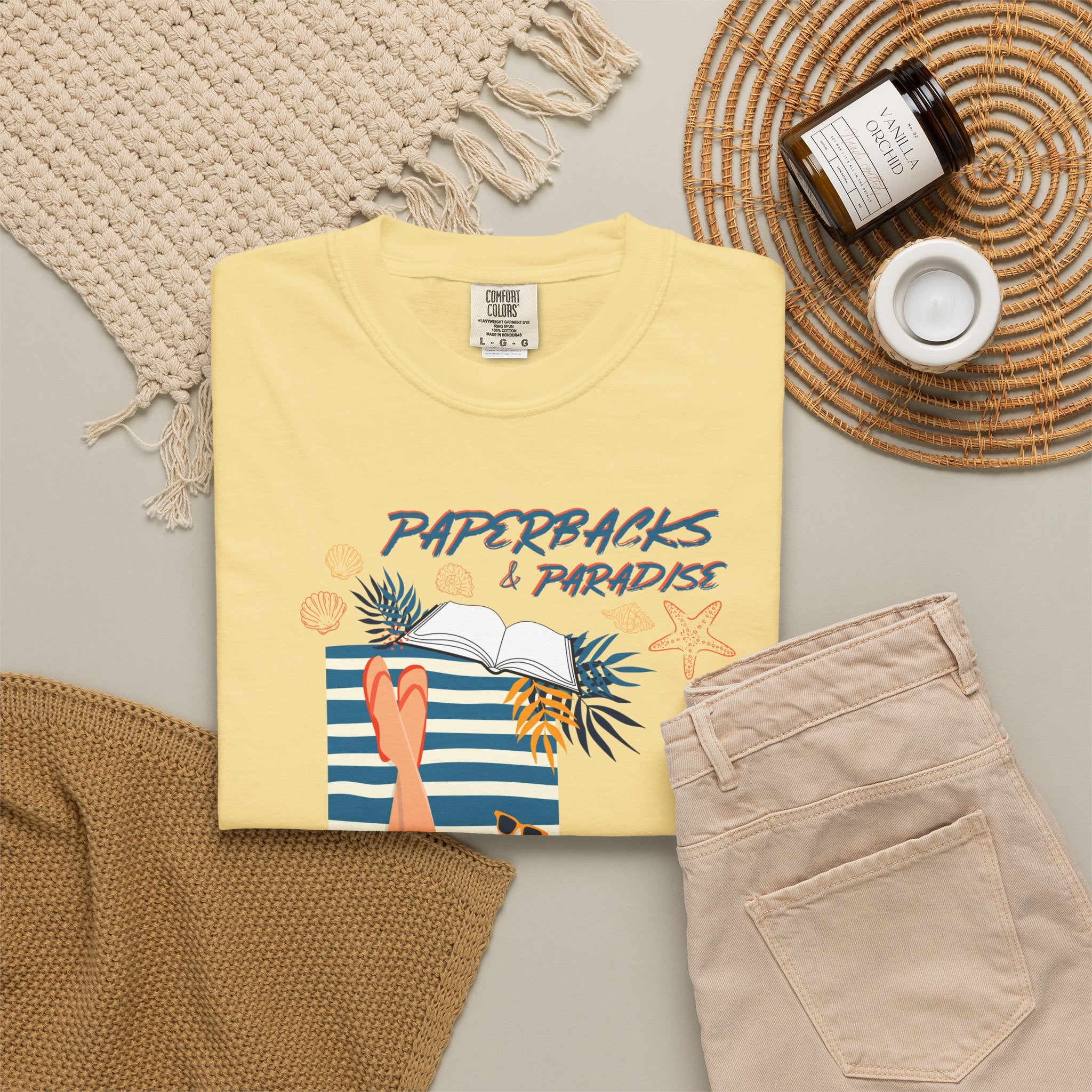 Paperbacks and Paradise Shirt- Beach Reading & Book Lover Vacation Shirt
