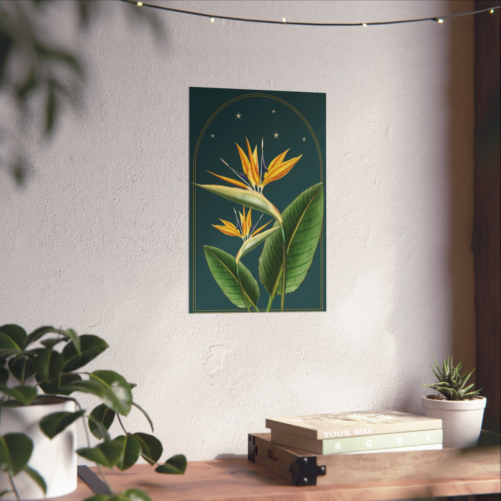 Bird of Paradise Botanical Print- 11x17 Vintage Botanical Illustration Wall Art