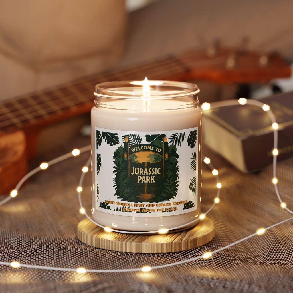 Welcome to Jurassic Park Candle- Tropical Fruit + Coconut Soy Candle