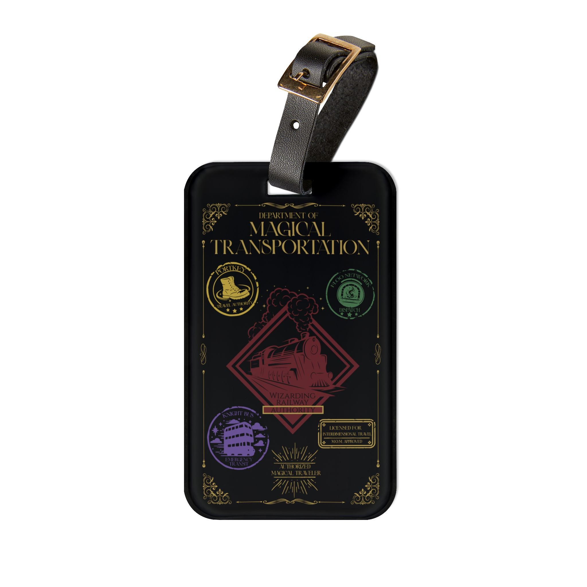 Department of Magical Transportation Luggage Tag- Wizard Travel Tag for Suitcases
