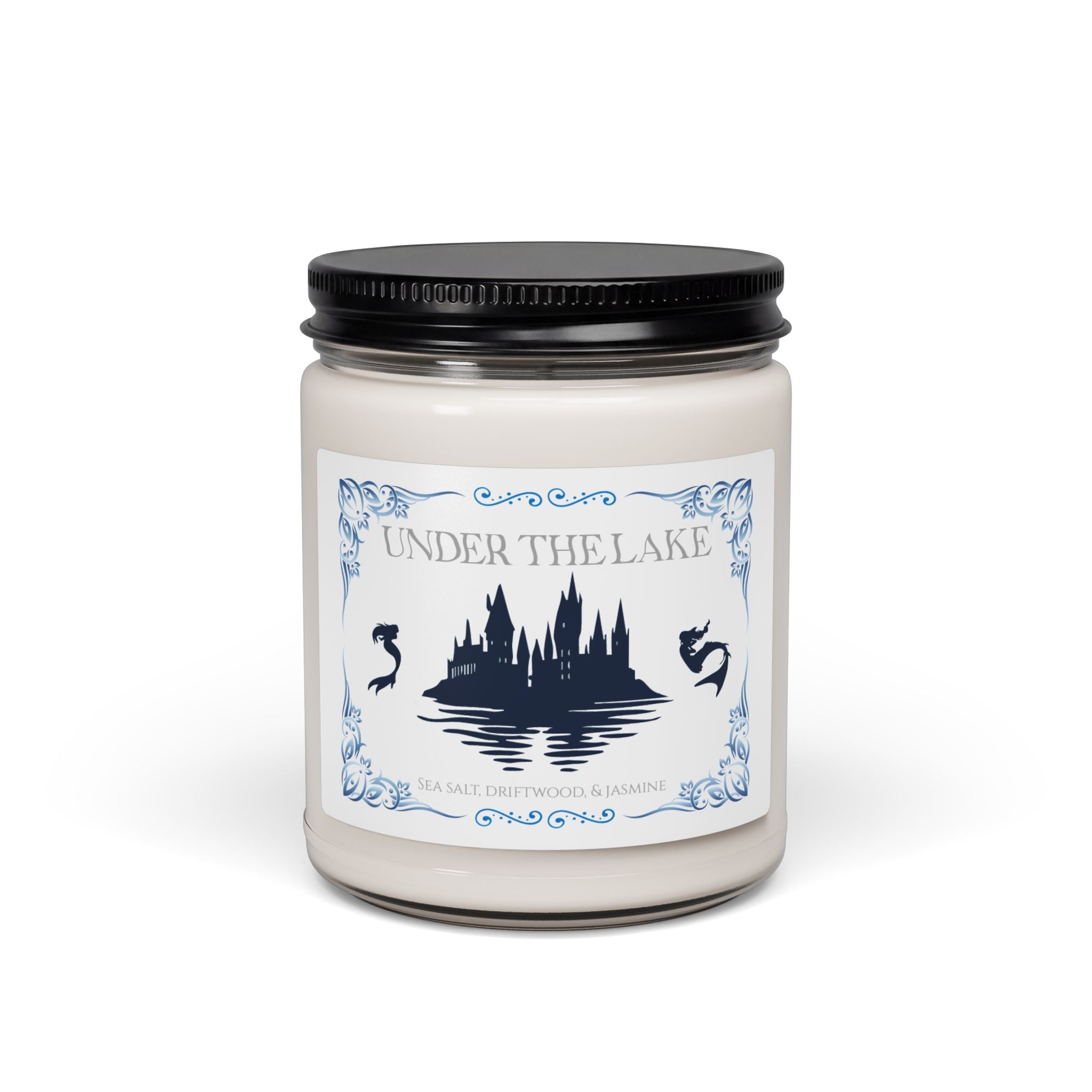 Under the Lake- Sea Salt, Jasmine, & Driftwood Soy Candle, Magical Water Scent