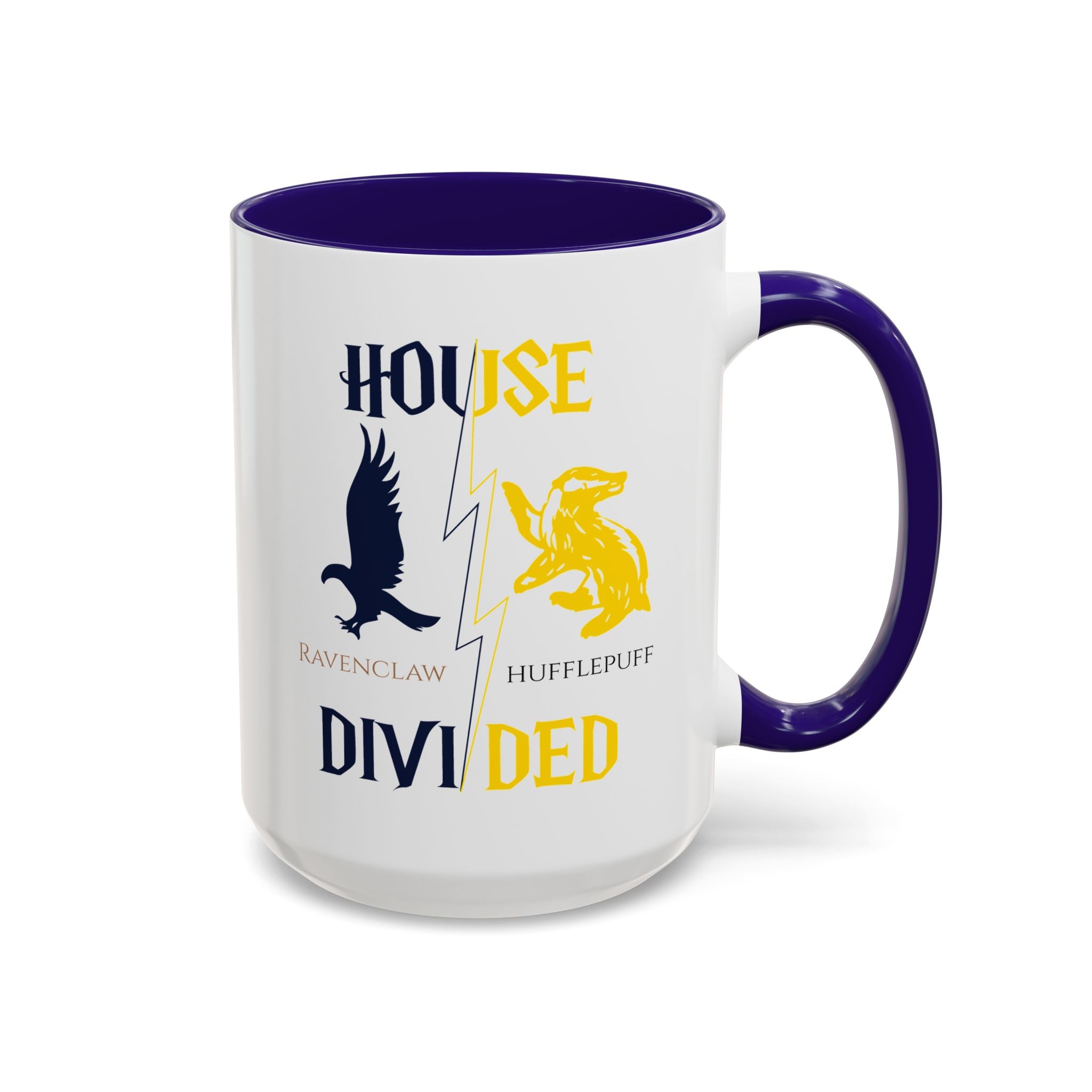 Ravenclaw Hufflepuff Mug | House Divided Cup | Wizarding Couple Gift