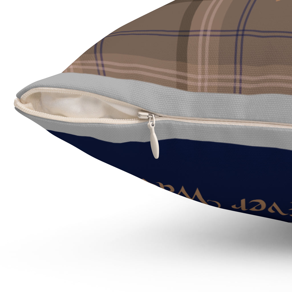 Ravenclaw Plaid Eagle Pillow- Wisdom Never Wavers- Elegant Hogwarts House Decor