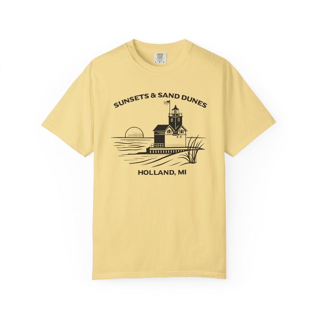 Sunsets & Sand Dunes Shirt | Holland Michigan Big Red Lighthouse Tee