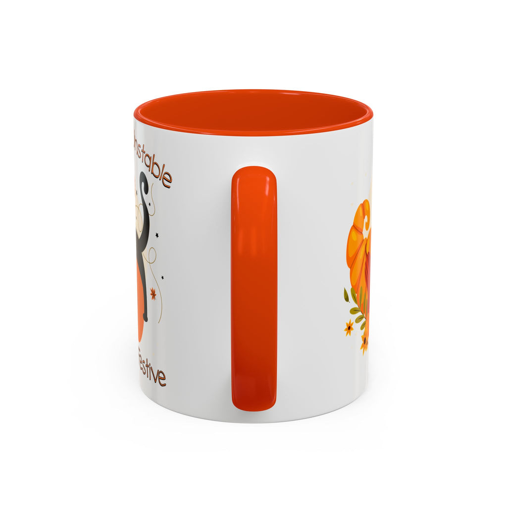 Emotionally Unstable Seasonally Festive 11oz Mug- Cute Black Cat Fall Coffee Mug