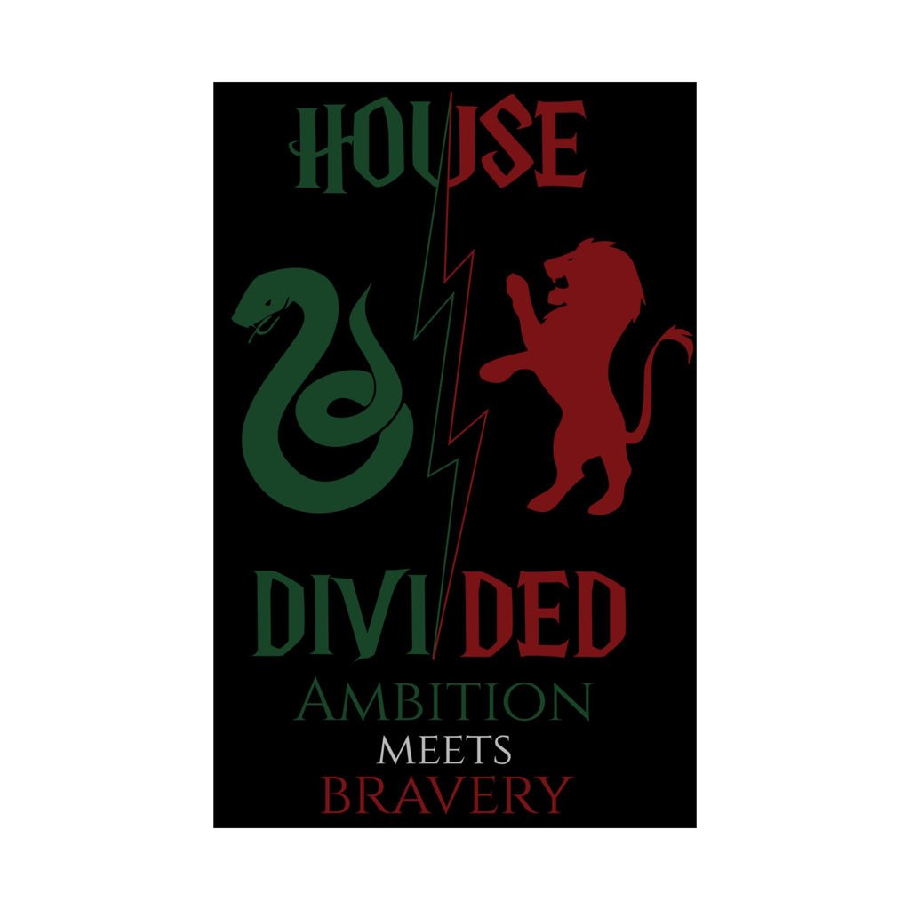 House Divided Rivalry Poster- Serpent + Lion 11x17 Wall Art