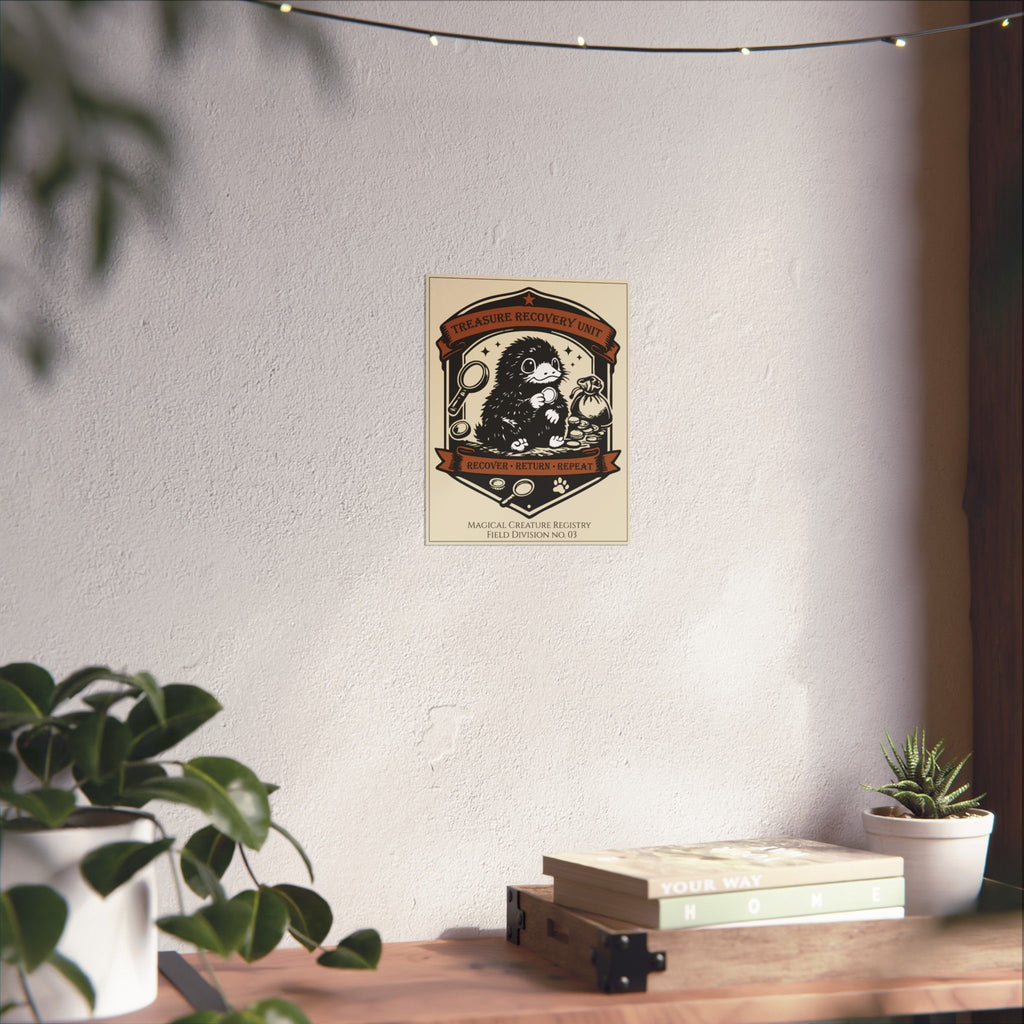 Treasure Recovery Unit Niffler Poster- 8x10 Magical Creature Registry Print No. 03