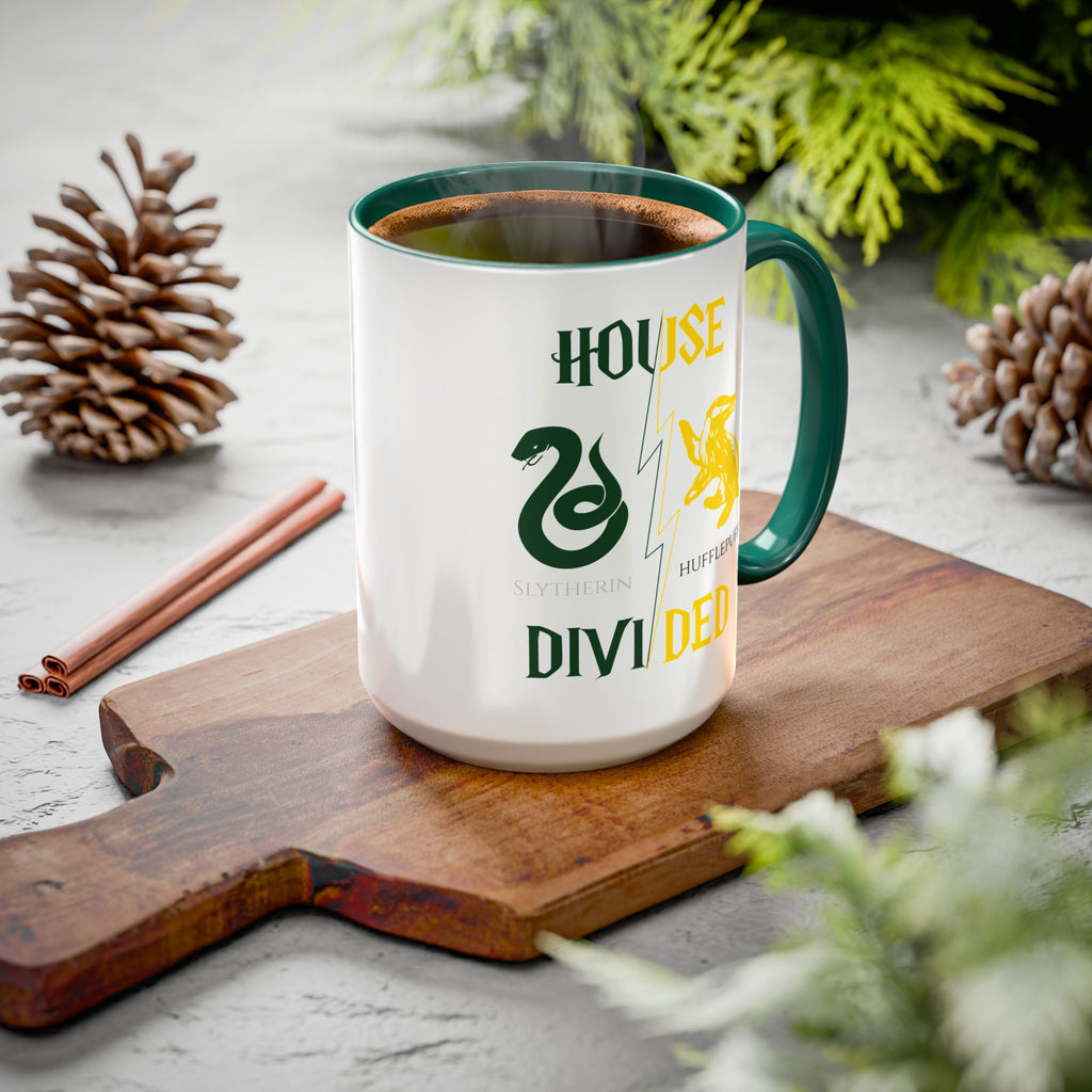 Slytherin Hufflepuff Mug | House Divided Cup | Wizarding Couple Gift