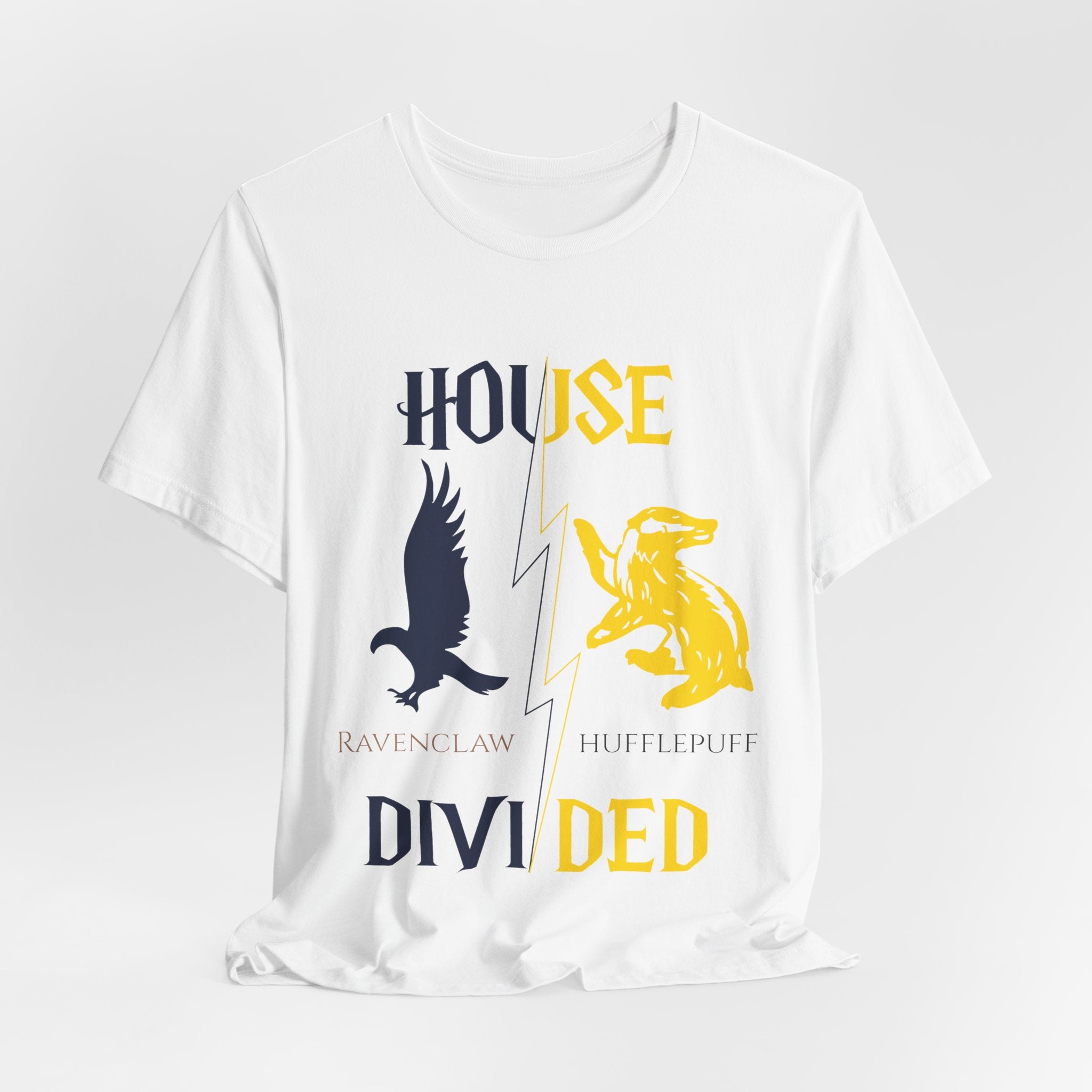 Ravenclaw Hufflepuff Shirt | House Divided Tee | Wizarding Couple Gift