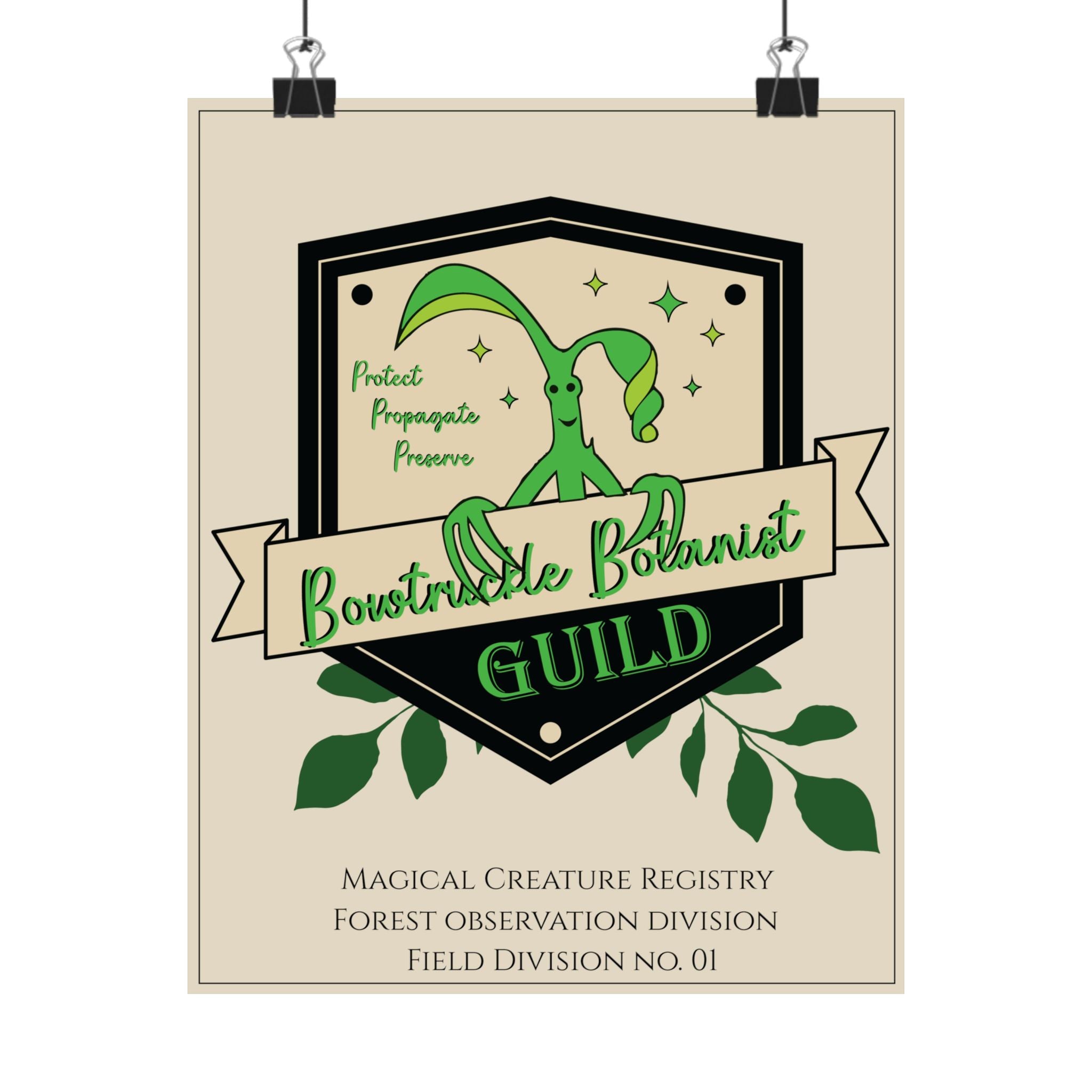 Bowtruckle Botanist Guild Registry Print- 8x10 Magical Creature Wall Art