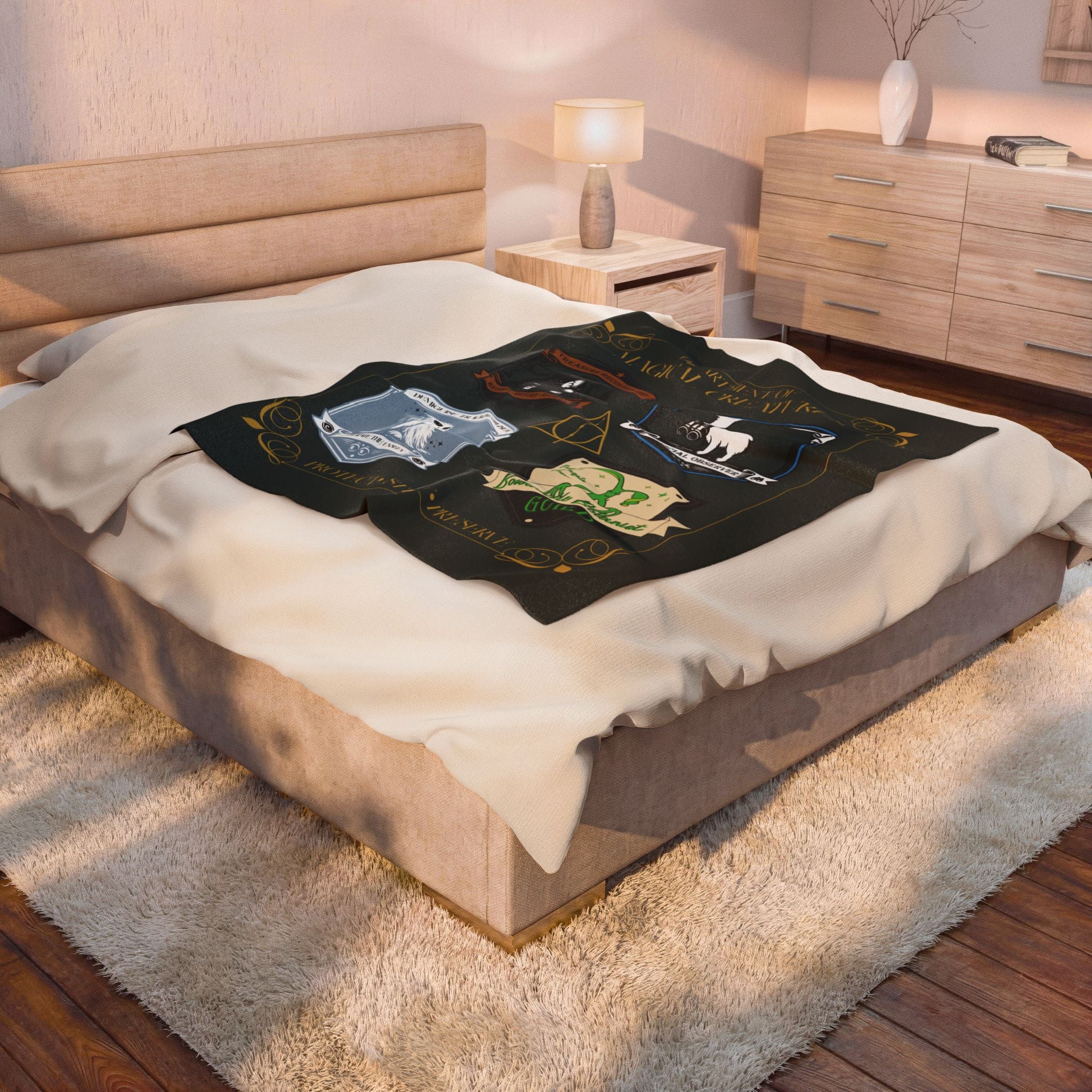 Department of Magical Creatures Blanket- Wizarding World Inspired Throw Blanket (50x60)
