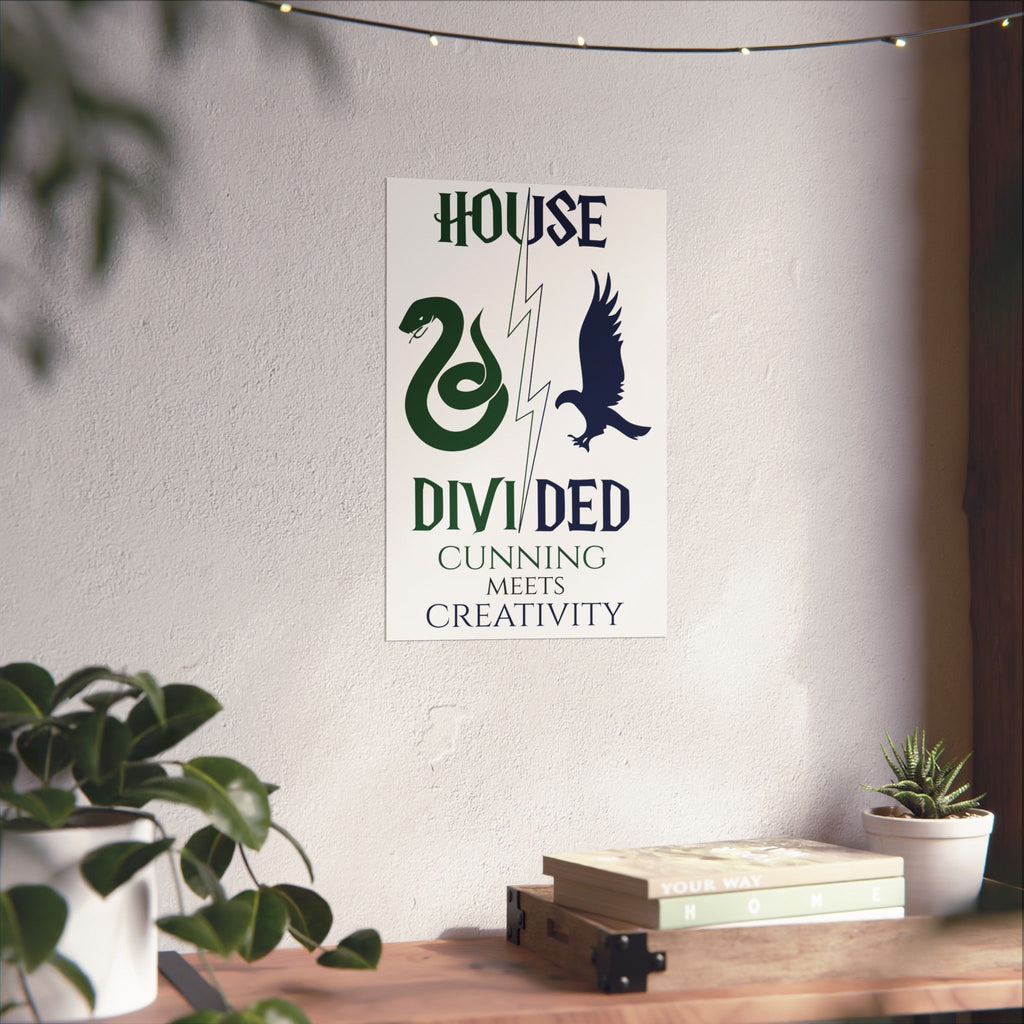 House Divided Rivalry Poster- Serpent + Raven 11x17 Wall Art