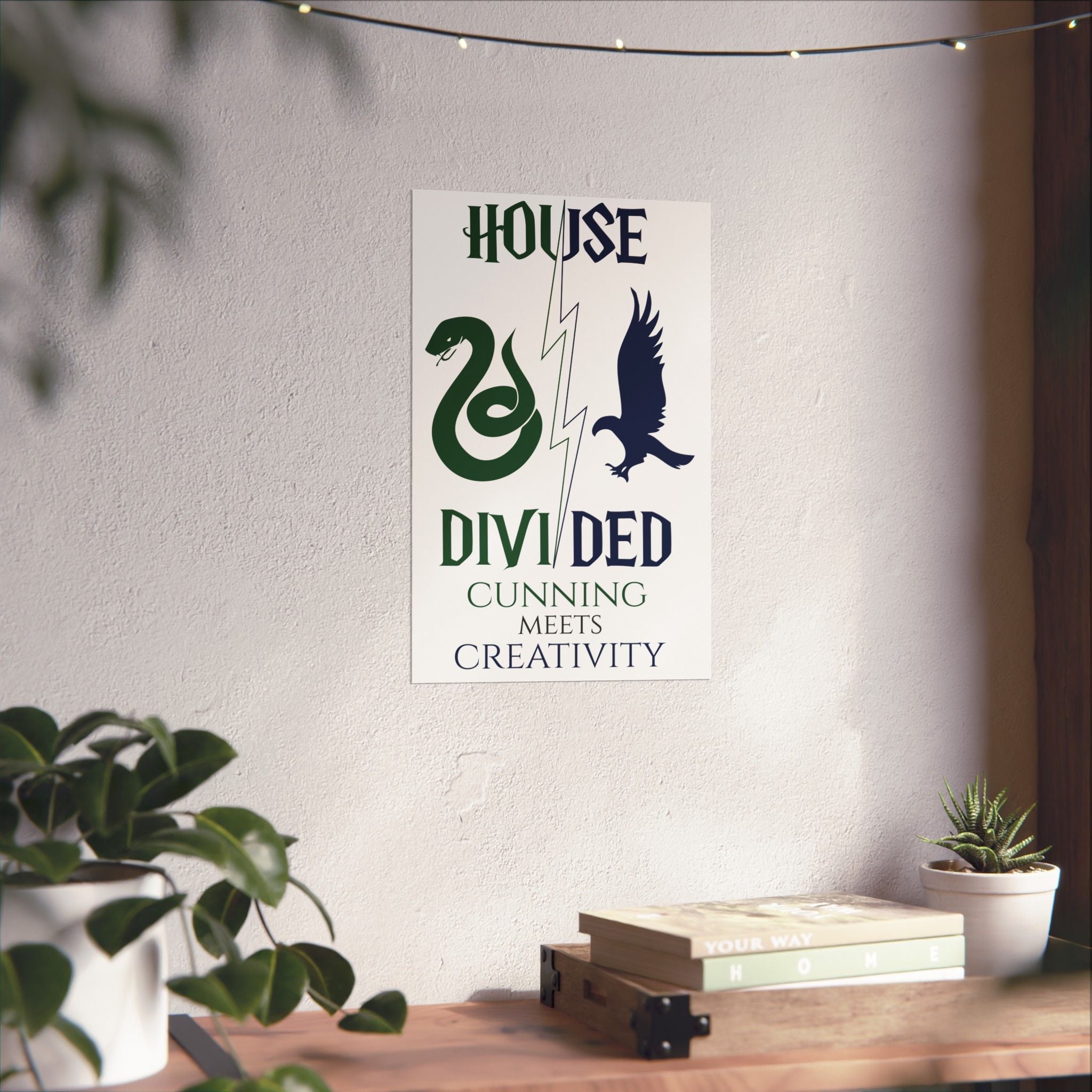 House Divided Rivalry Poster- Serpent + Raven 11x17 Wall Art