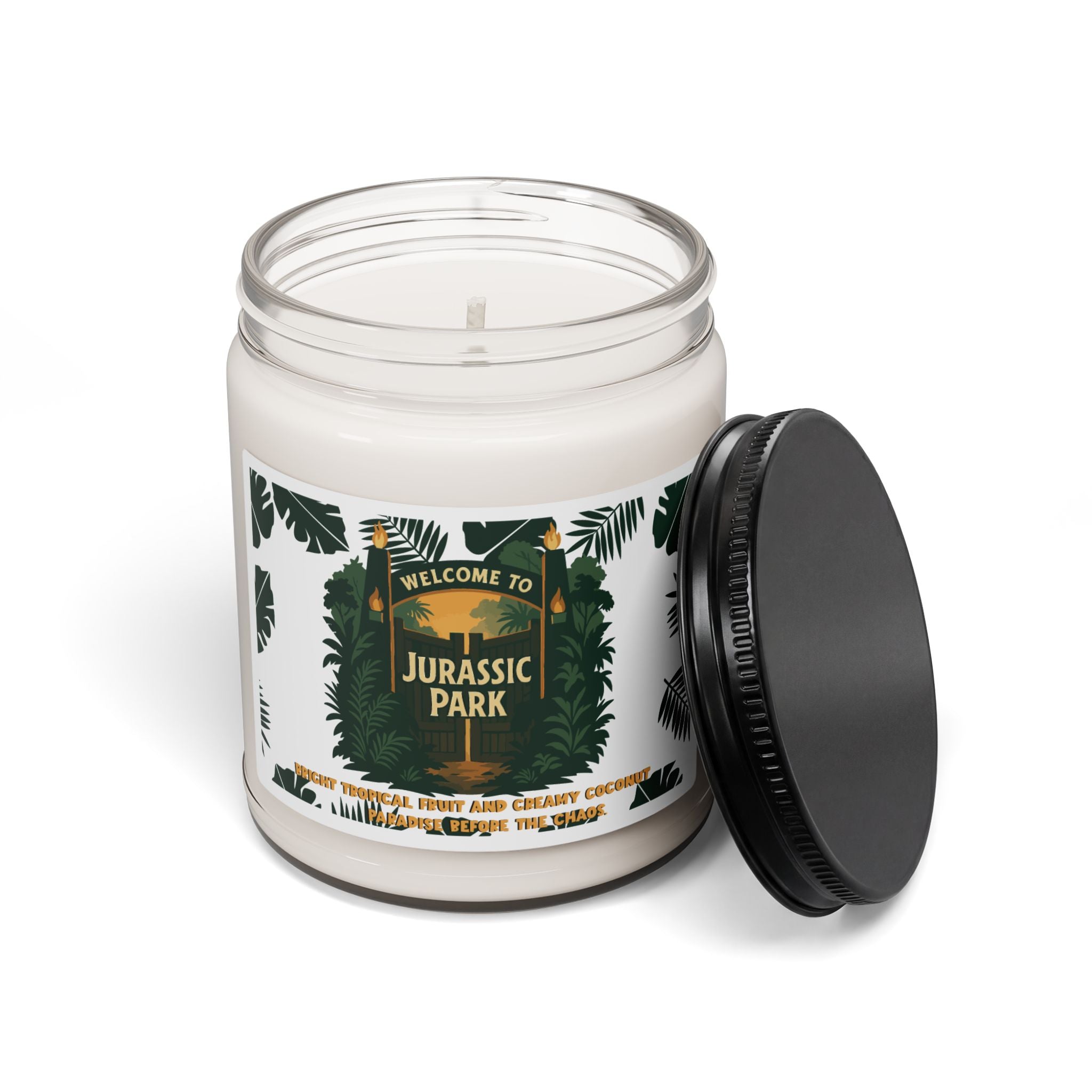 Welcome to Jurassic Park Candle- Tropical Fruit + Coconut Soy Candle
