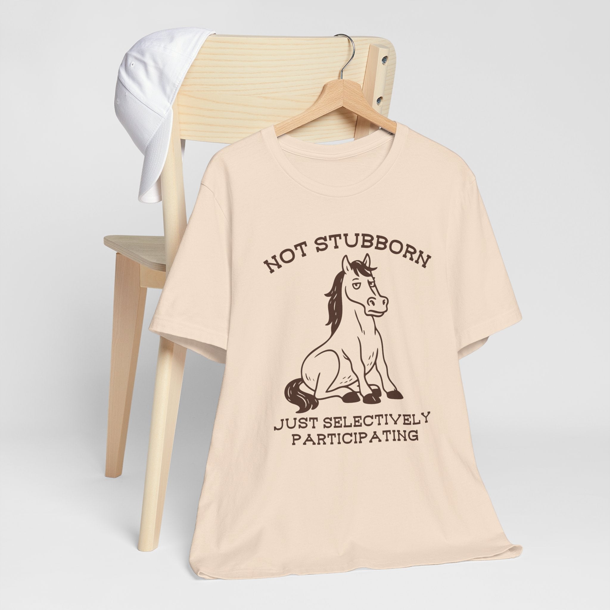 Not Stubborn Just Selectively Participating Shirt | Funny Horse Tee | Meltdown Menagerie Collection