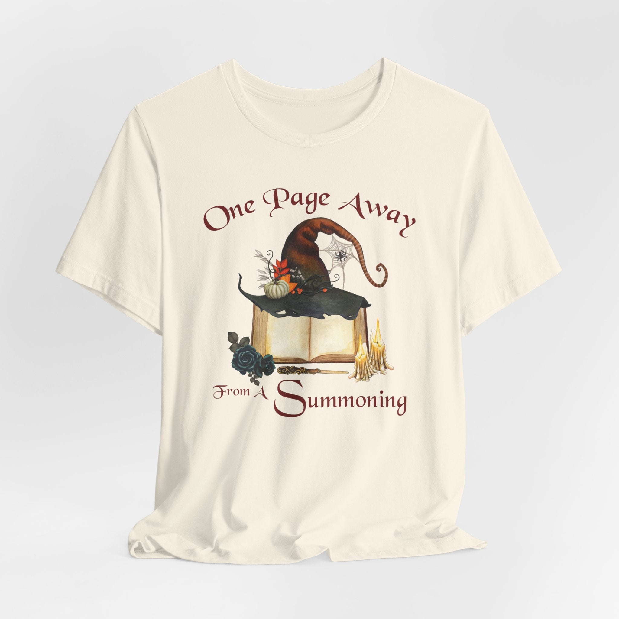 One Page Away From a Summoning Shirt- Witchy Book Lover Tee