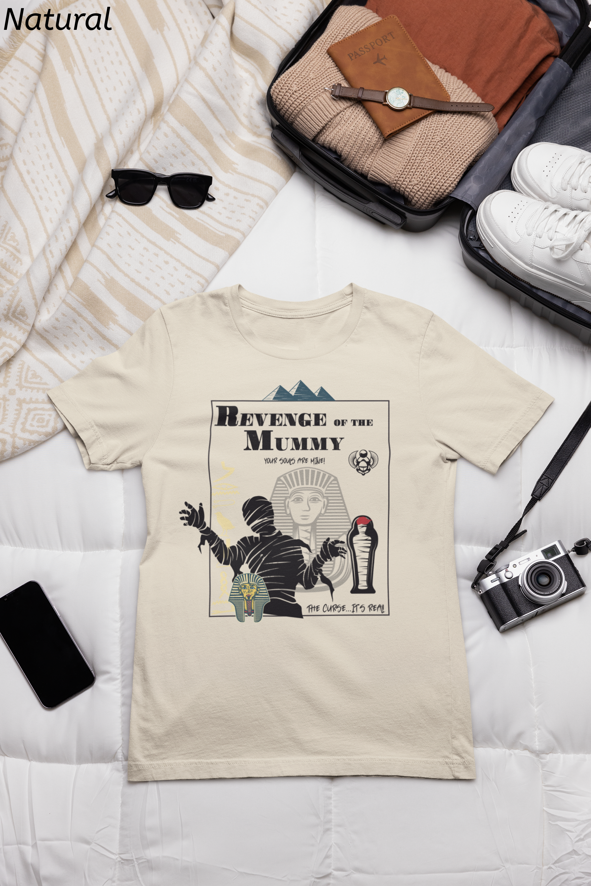 Revenge of the Mummy Shirt- Double-Sided Ancient Curse Tee