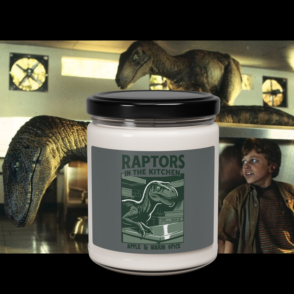 Raptors in the Kitchen Candle – Jurassic Park Movie Scene Soy Candle