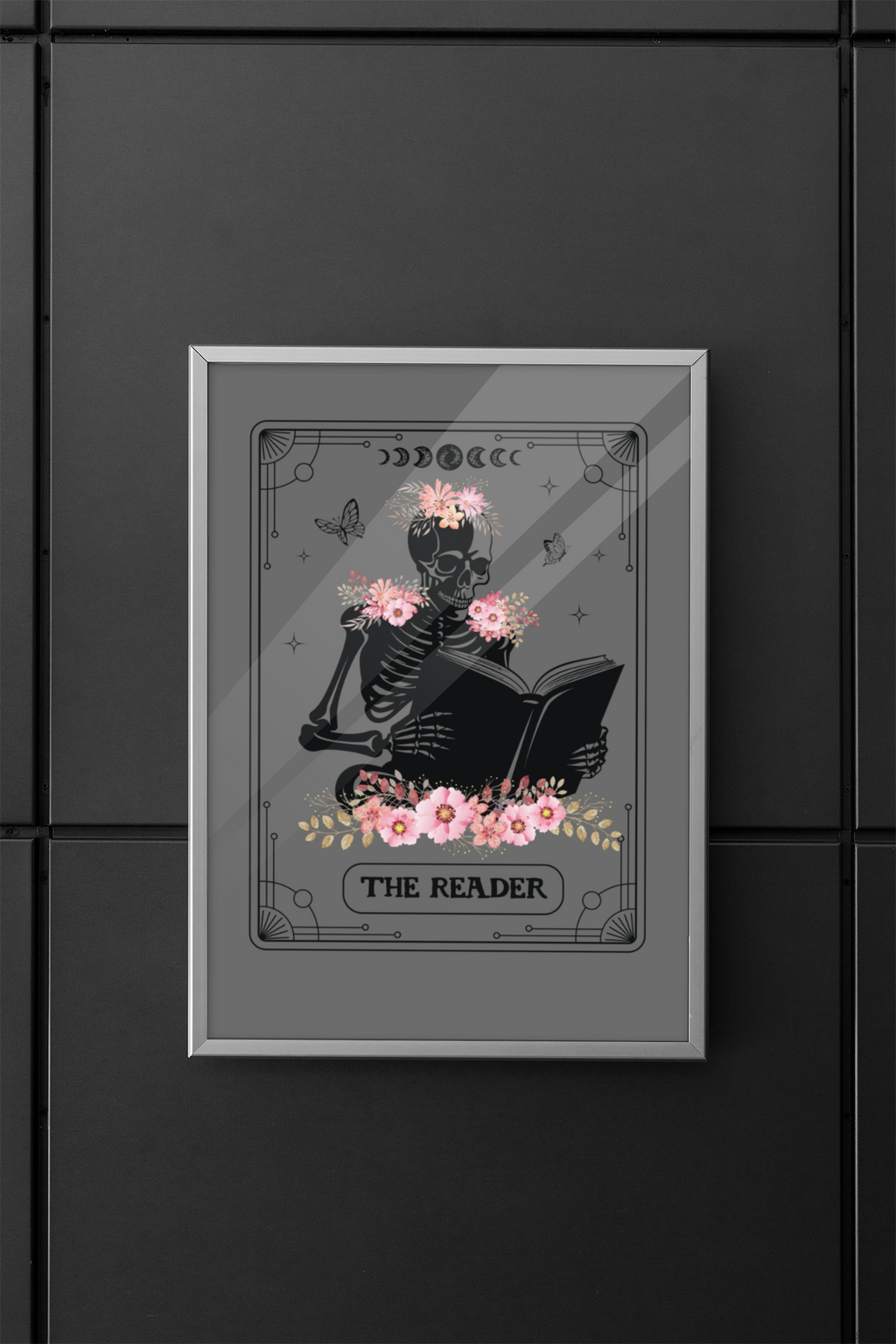 The Reader Poster – Gothic Book Lover Wall Art | Dark Academia Print