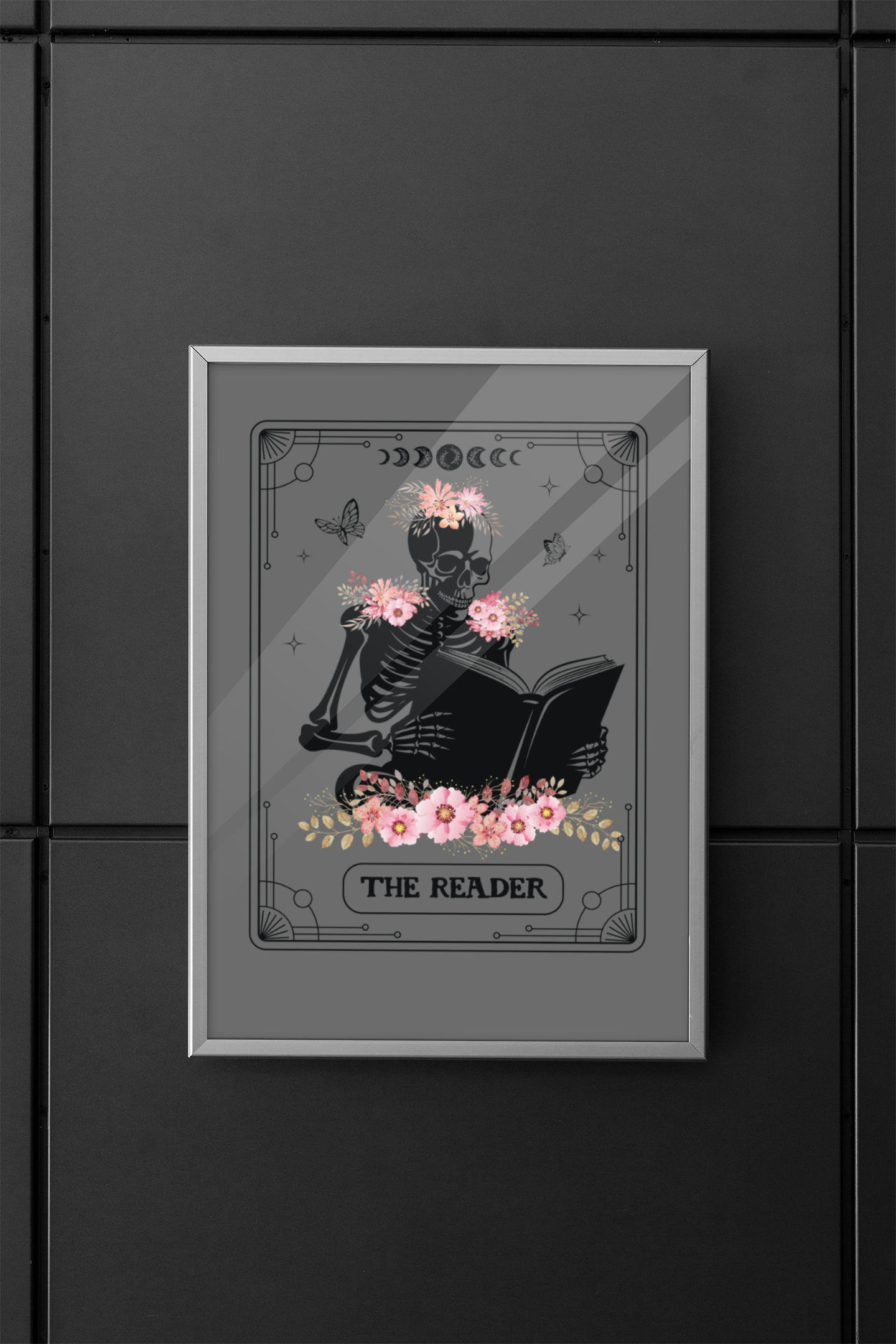 The Reader Poster – Gothic Book Lover Wall Art | Dark Academia Print