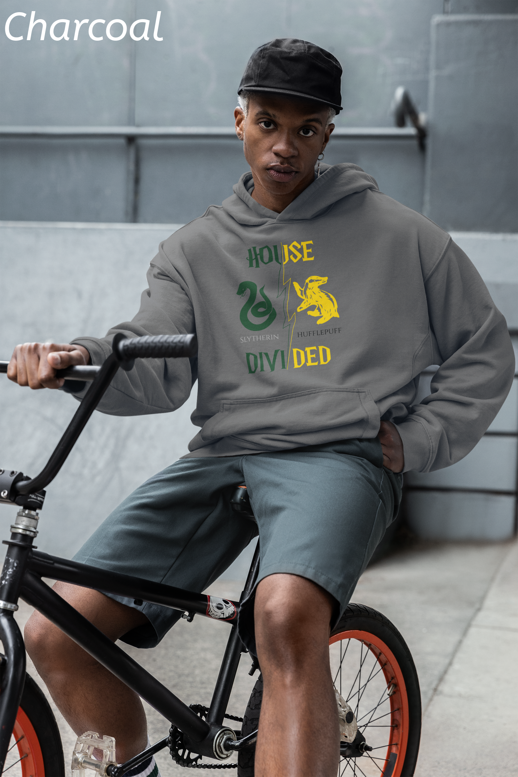 House Divided Hoodie – Slytherin x Hufflepuff | Magical Rivalry Sweatshirt