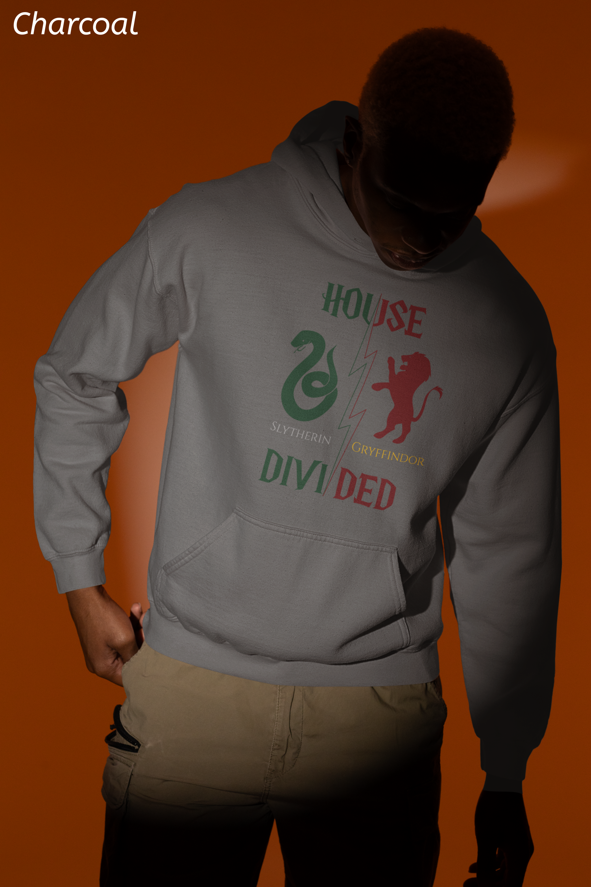 House Divided Hoodie – Gryffindor x Slytherin | Magical Rivalry Sweatshirt