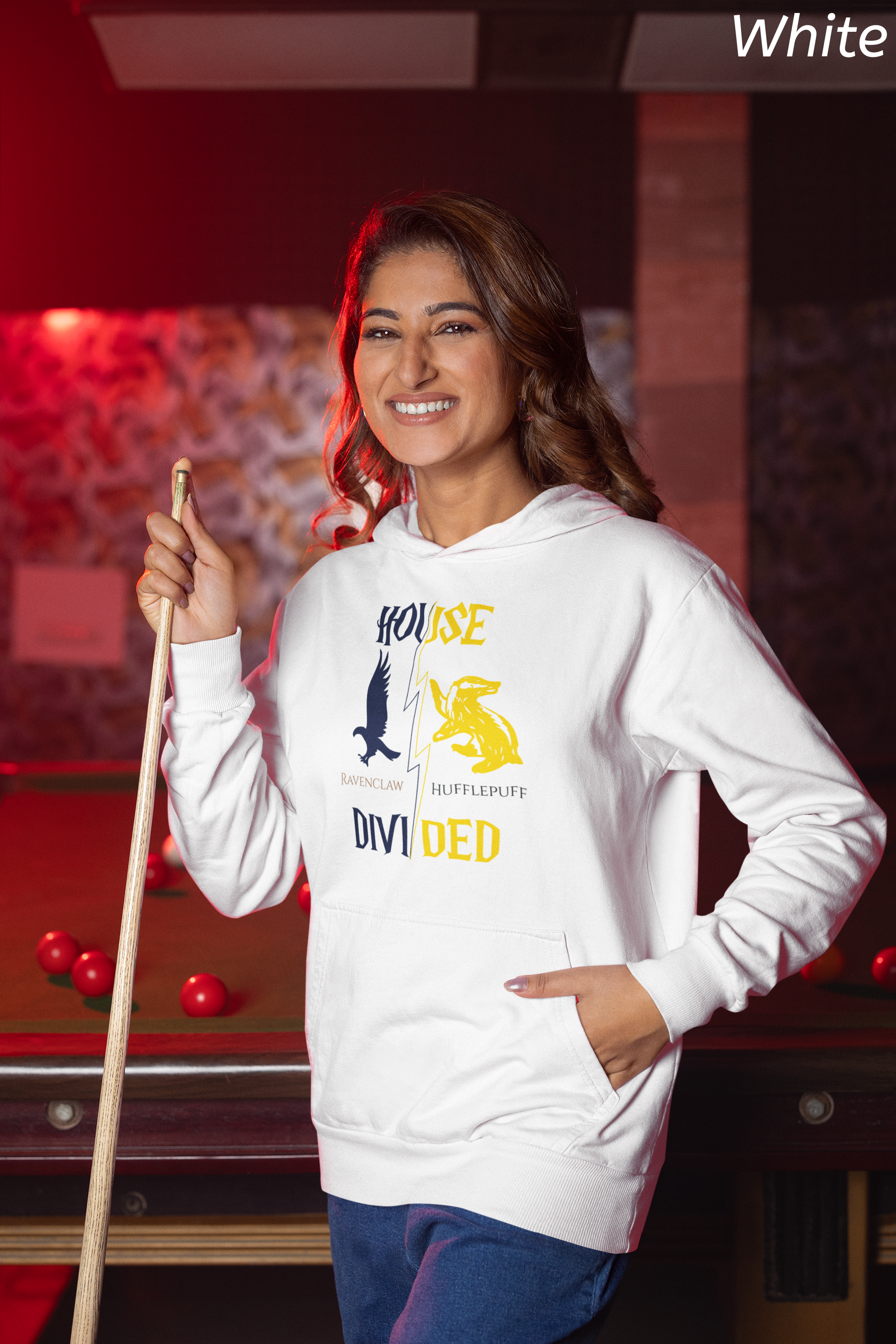 House Divided Hoodie – Ravenclaw x Hufflepuff | Magical Rivalry Sweatshirt