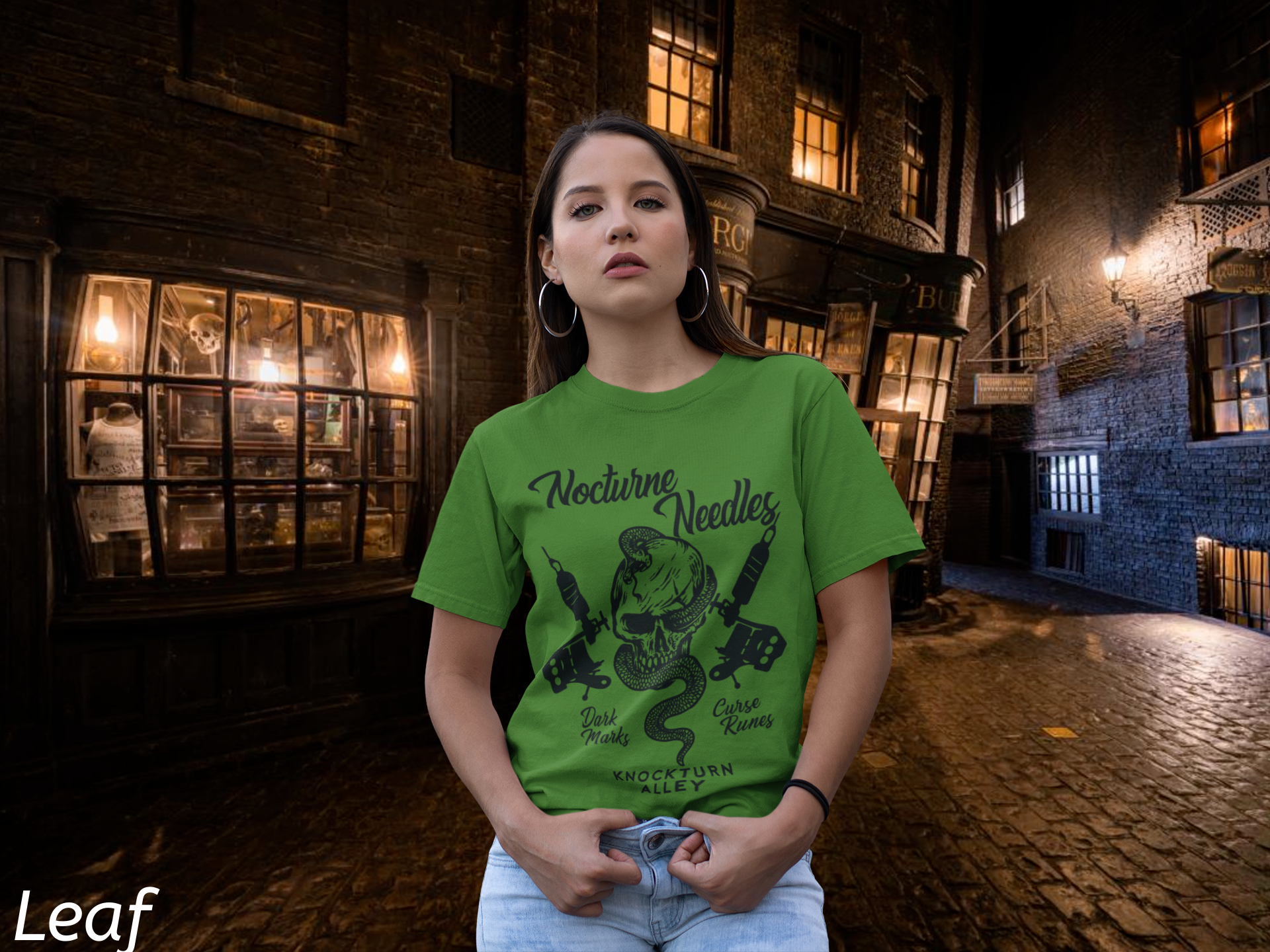 Nocturne Needles Shirt | Knockturn Alley Tattoo Parlor Tee