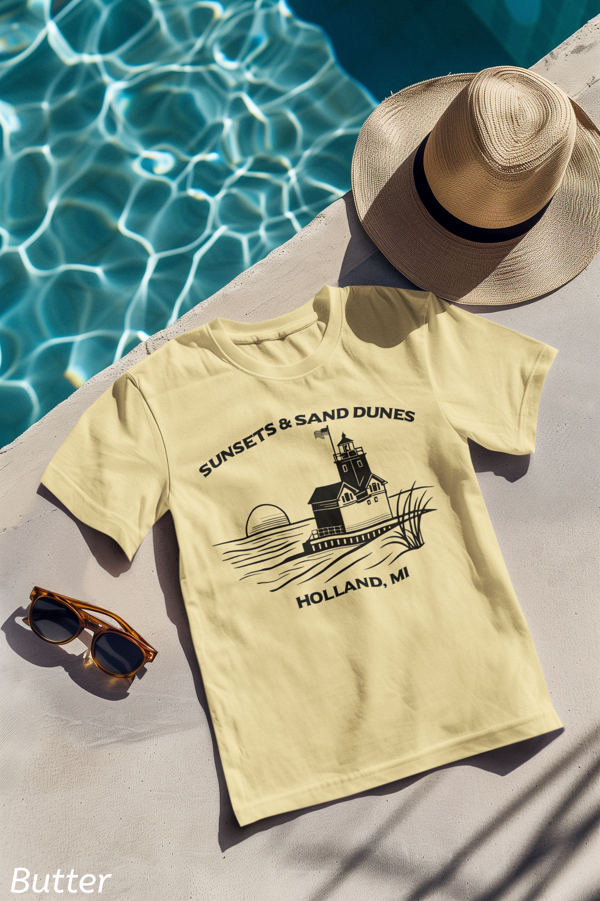 Sunsets & Sand Dunes Shirt | Holland Michigan Big Red Lighthouse Tee