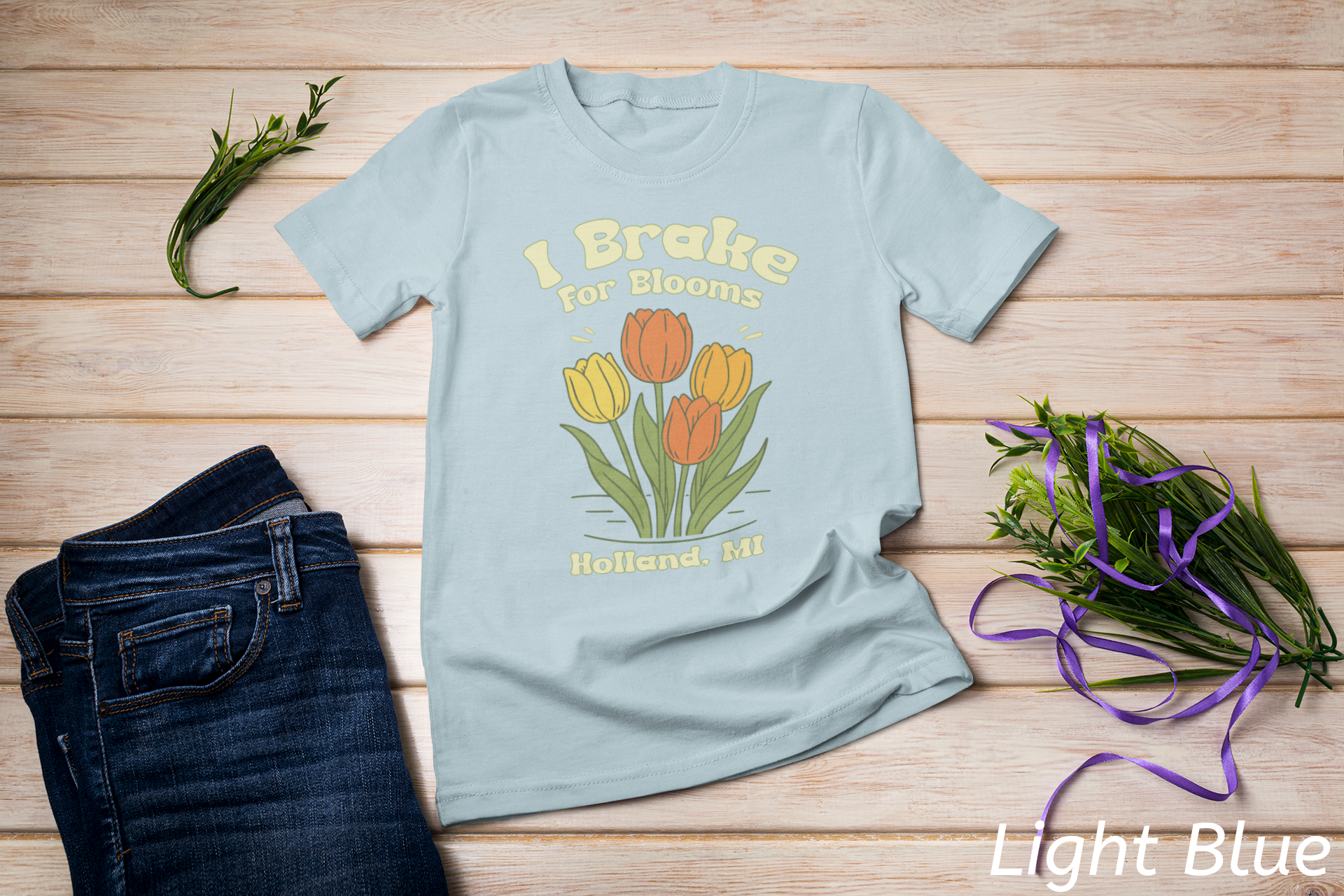 I Brake for Blooms Shirt | Holland Michigan Tulip Festival Tee