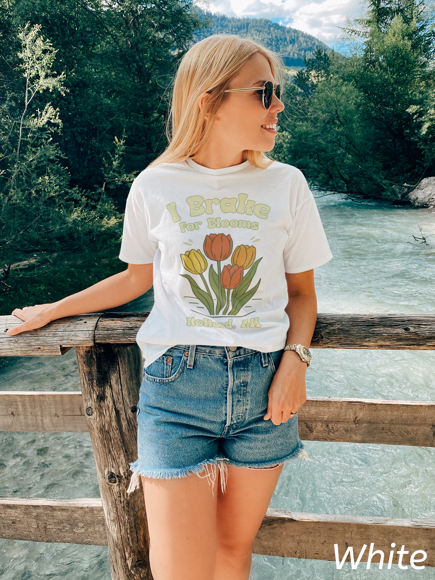I Brake for Blooms Shirt | Holland Michigan Tulip Festival Tee