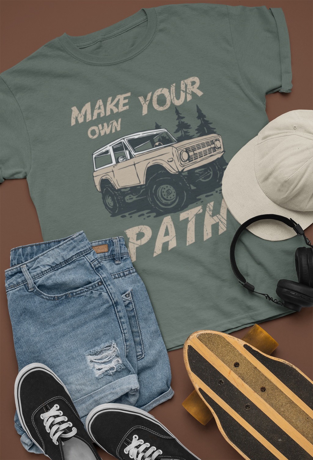 Make Your Own Path Shirt | Vintage Bronco Adventure Tee | Off-Road Explorer Gift