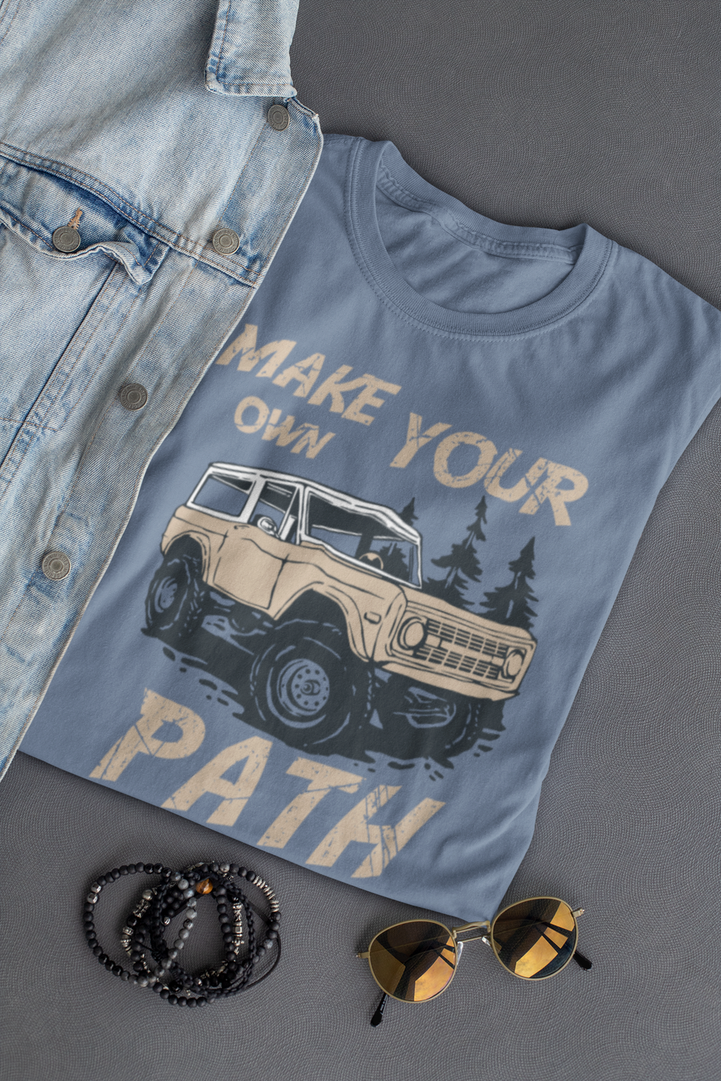 Make Your Own Path Shirt | Vintage Bronco Adventure Tee | Off-Road Explorer Gift