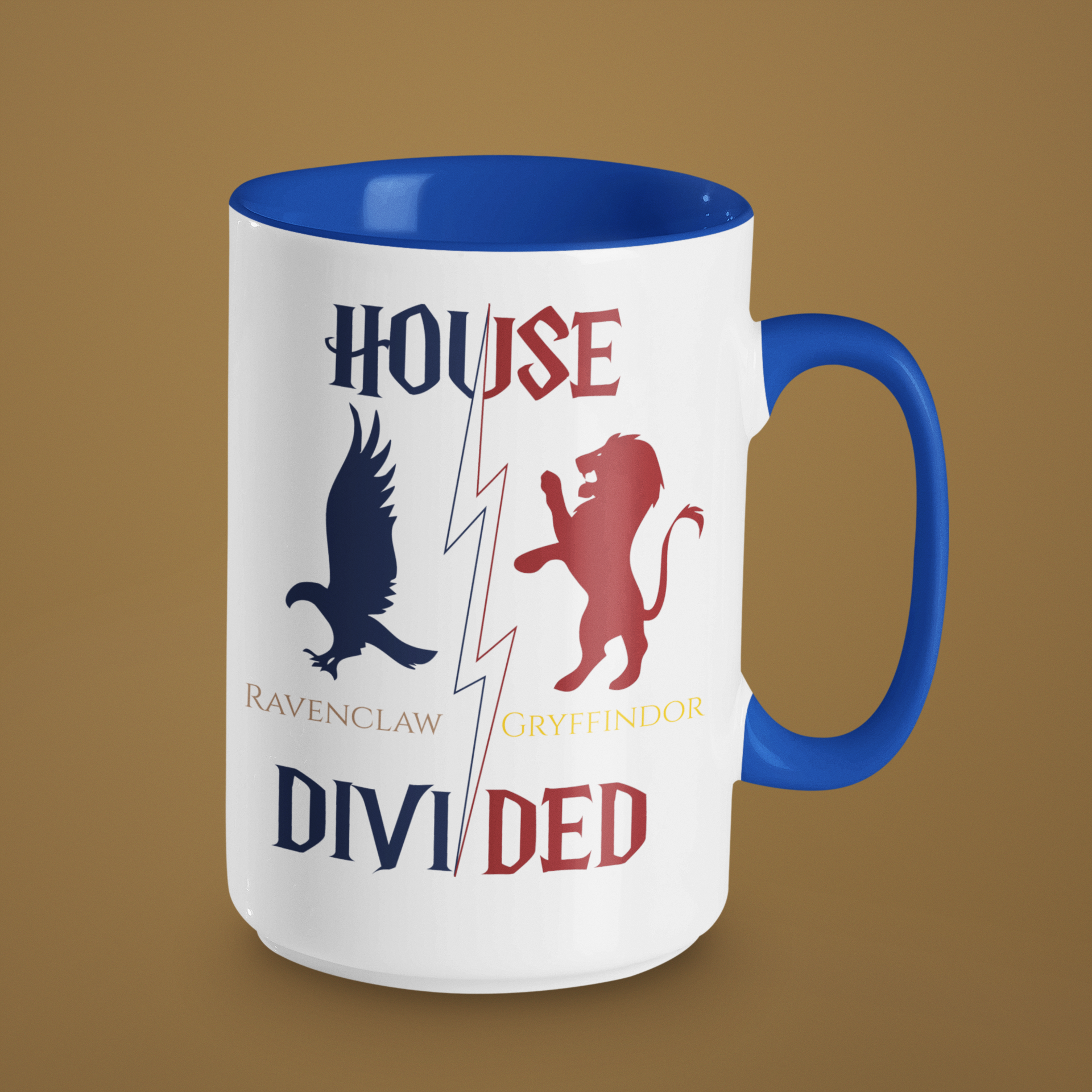 Ravenclaw Gryffindor Mug | House Divided Cup | Wizarding Couple Gift