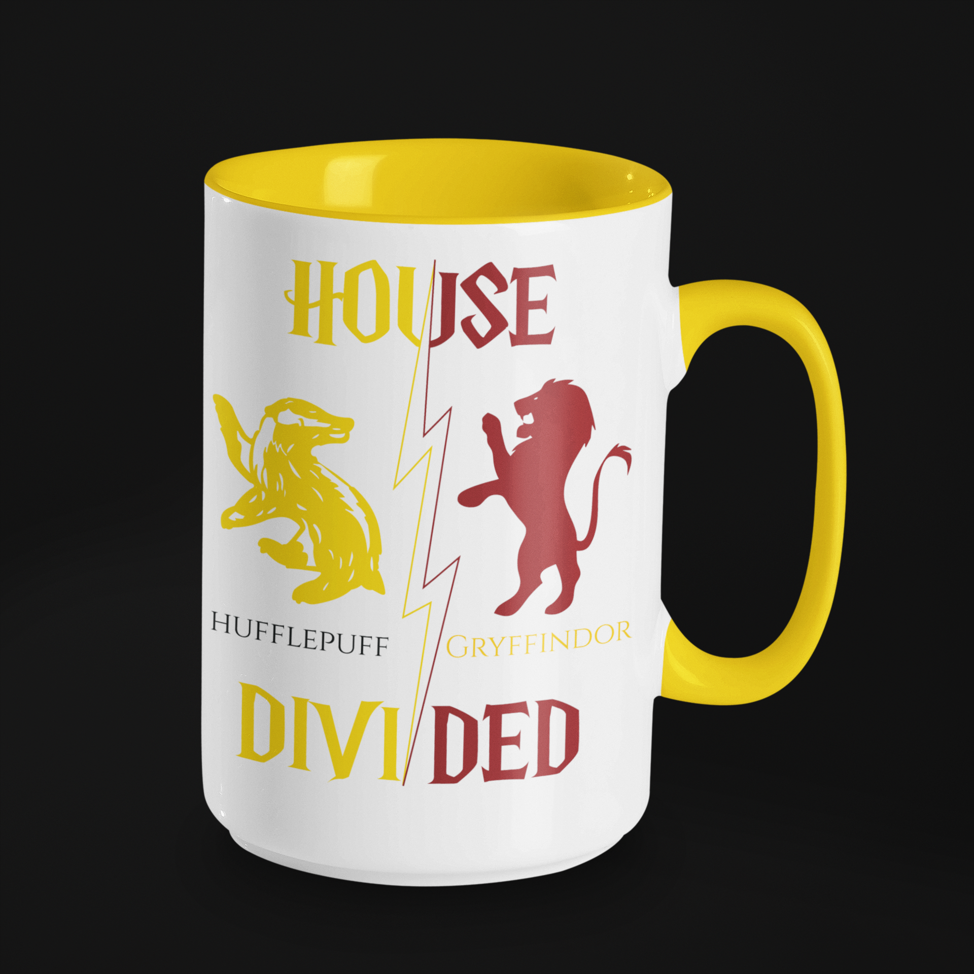Hufflepuff Gryffindor Mug | House Divided Cup | Wizarding Couple Gift