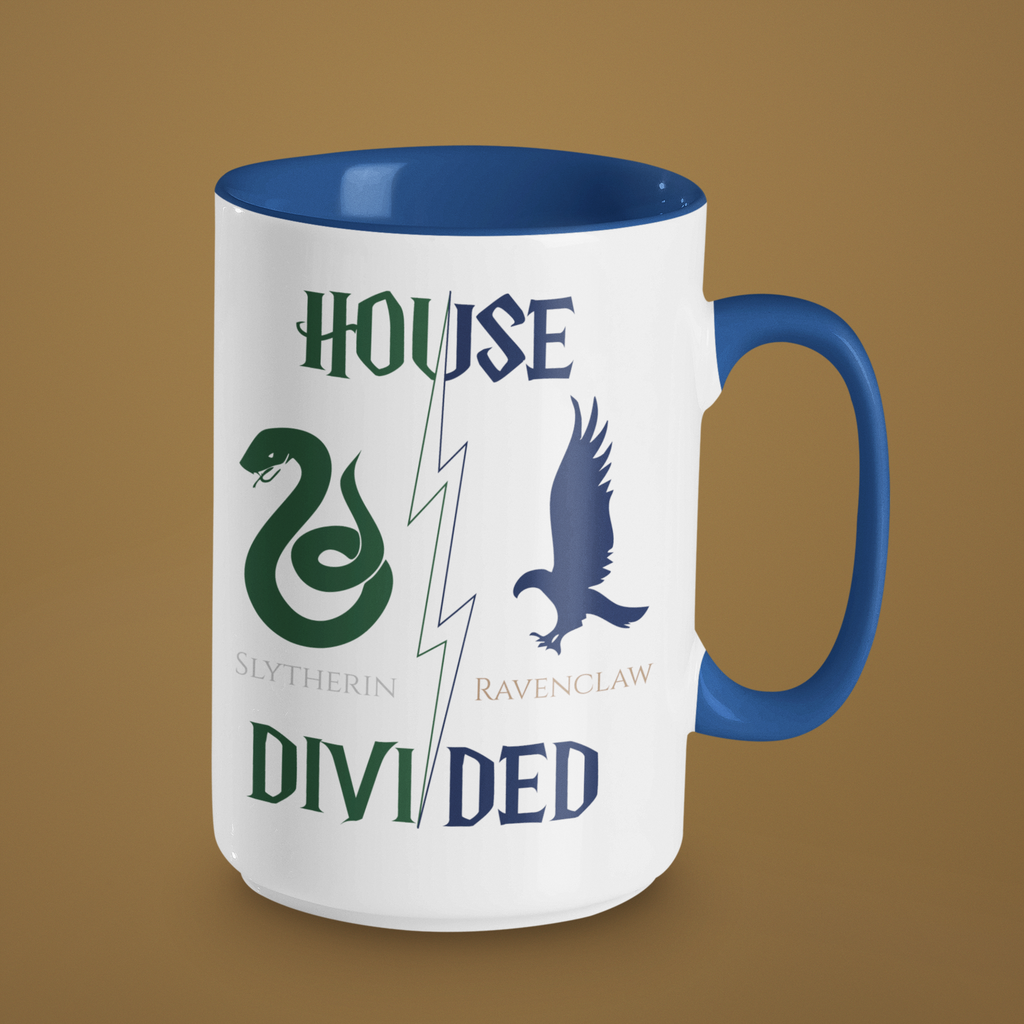 Slytherin Ravenclaw Mug | House Divided Cup | Wizarding Couple Gift