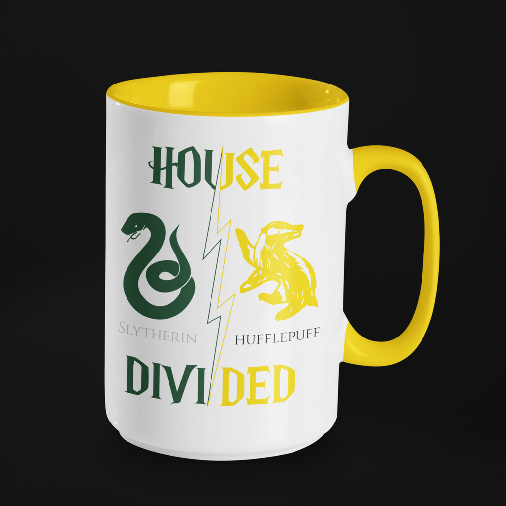 Slytherin Hufflepuff Mug | House Divided Cup | Wizarding Couple Gift