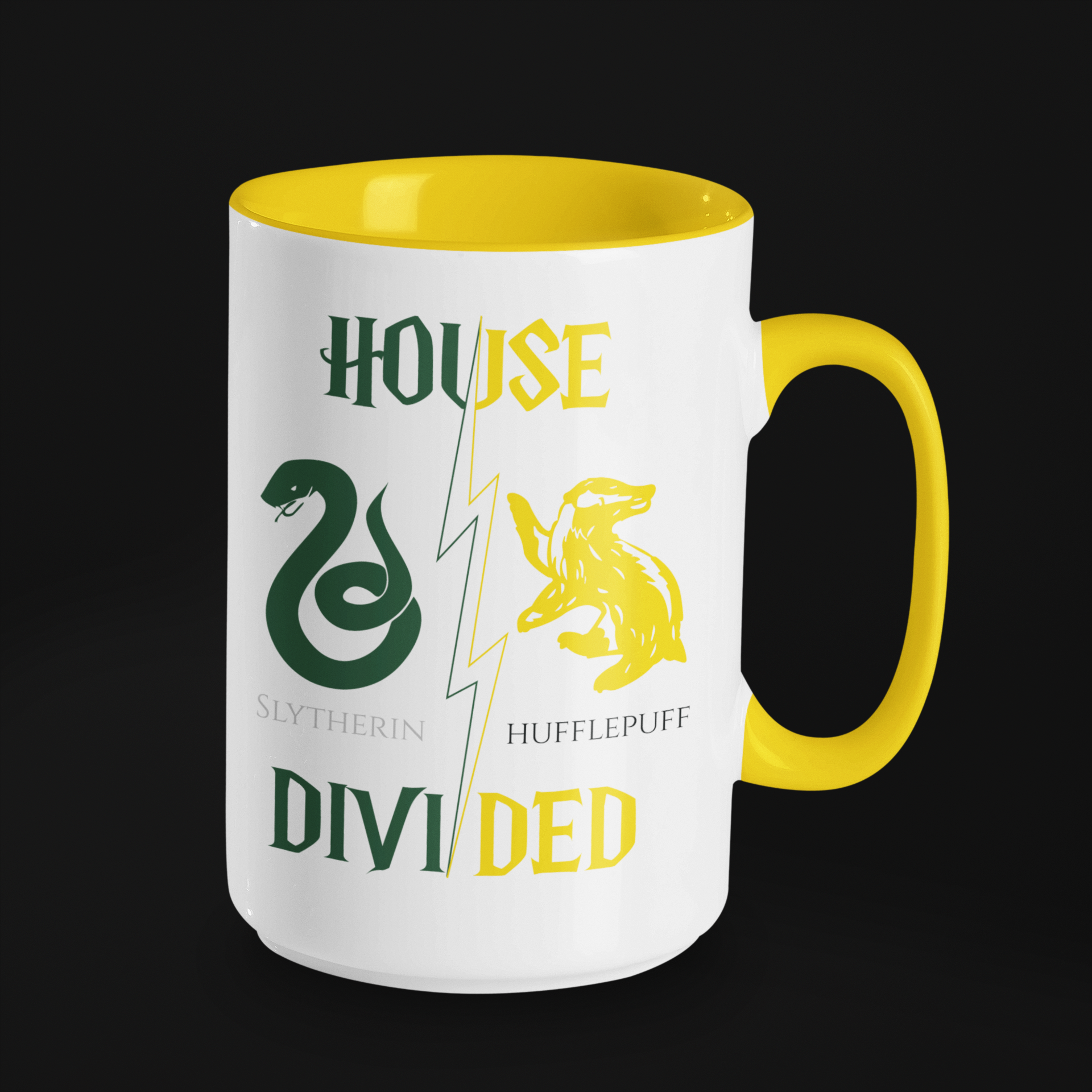 Slytherin Hufflepuff Mug | House Divided Cup | Wizarding Couple Gift