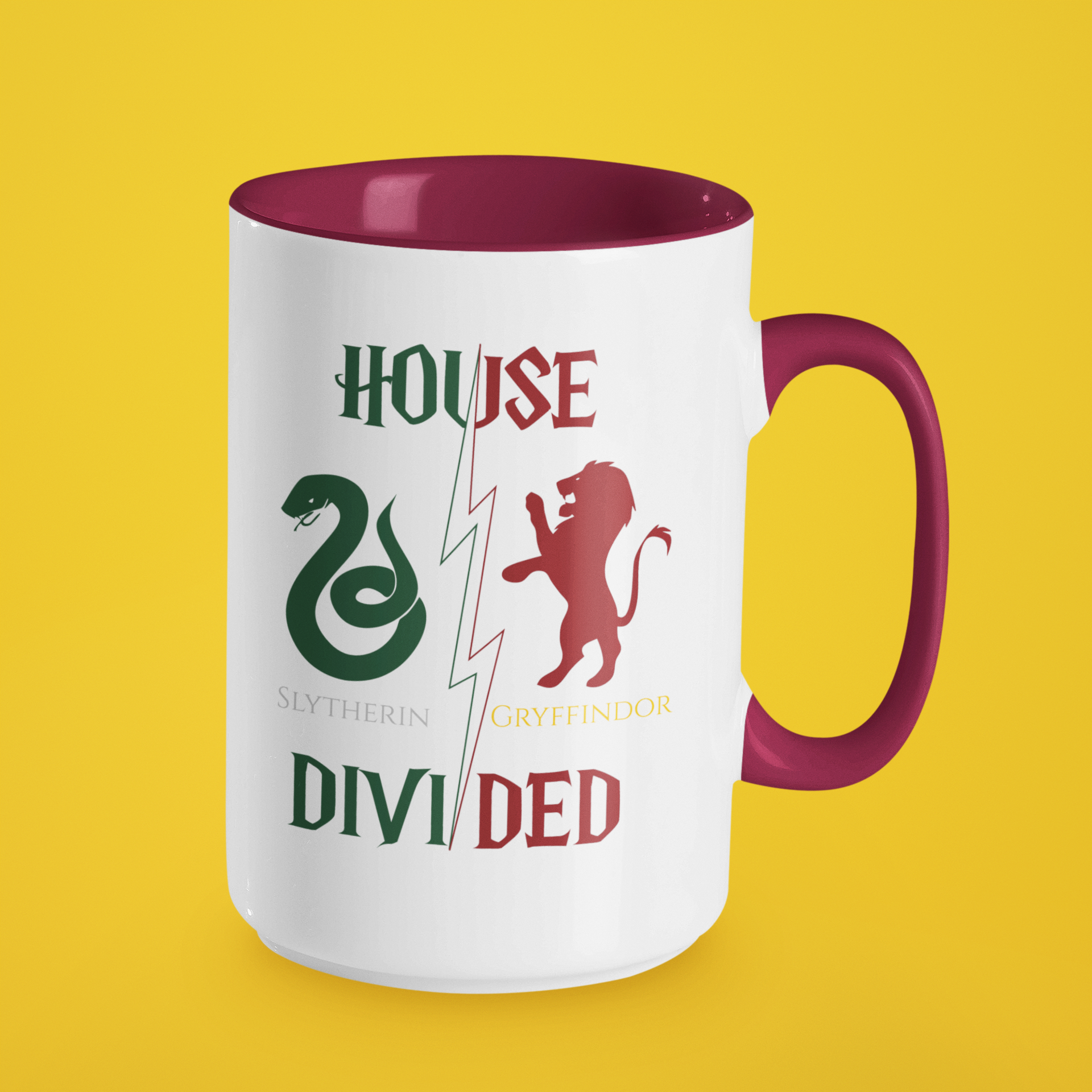 Gryffindor Slytherin Mug | House Divided Cup | Wizarding Couple Gift