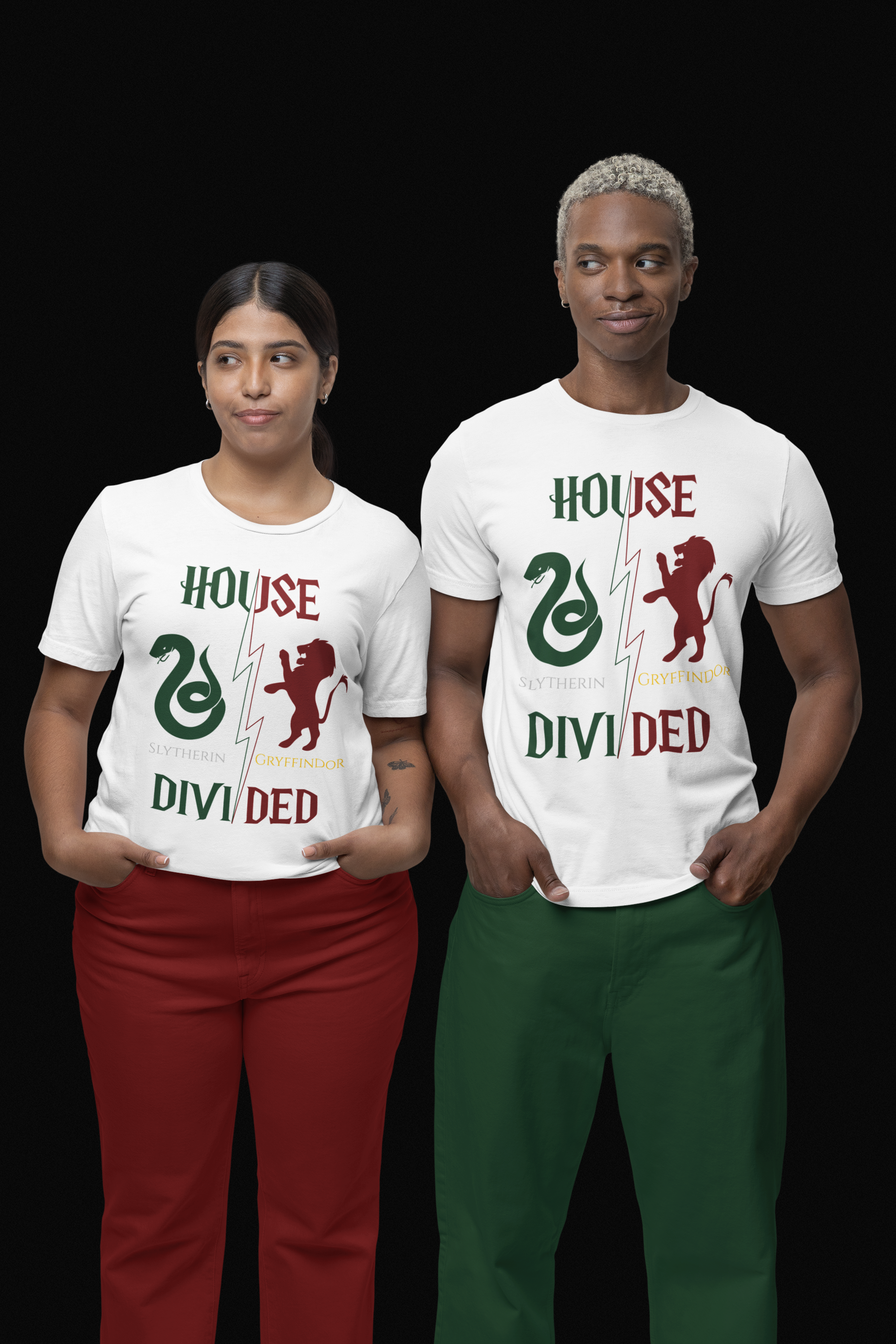 Gryffindor Slytherin Shirt | House Divided Tee | Wizarding Couple Gift
