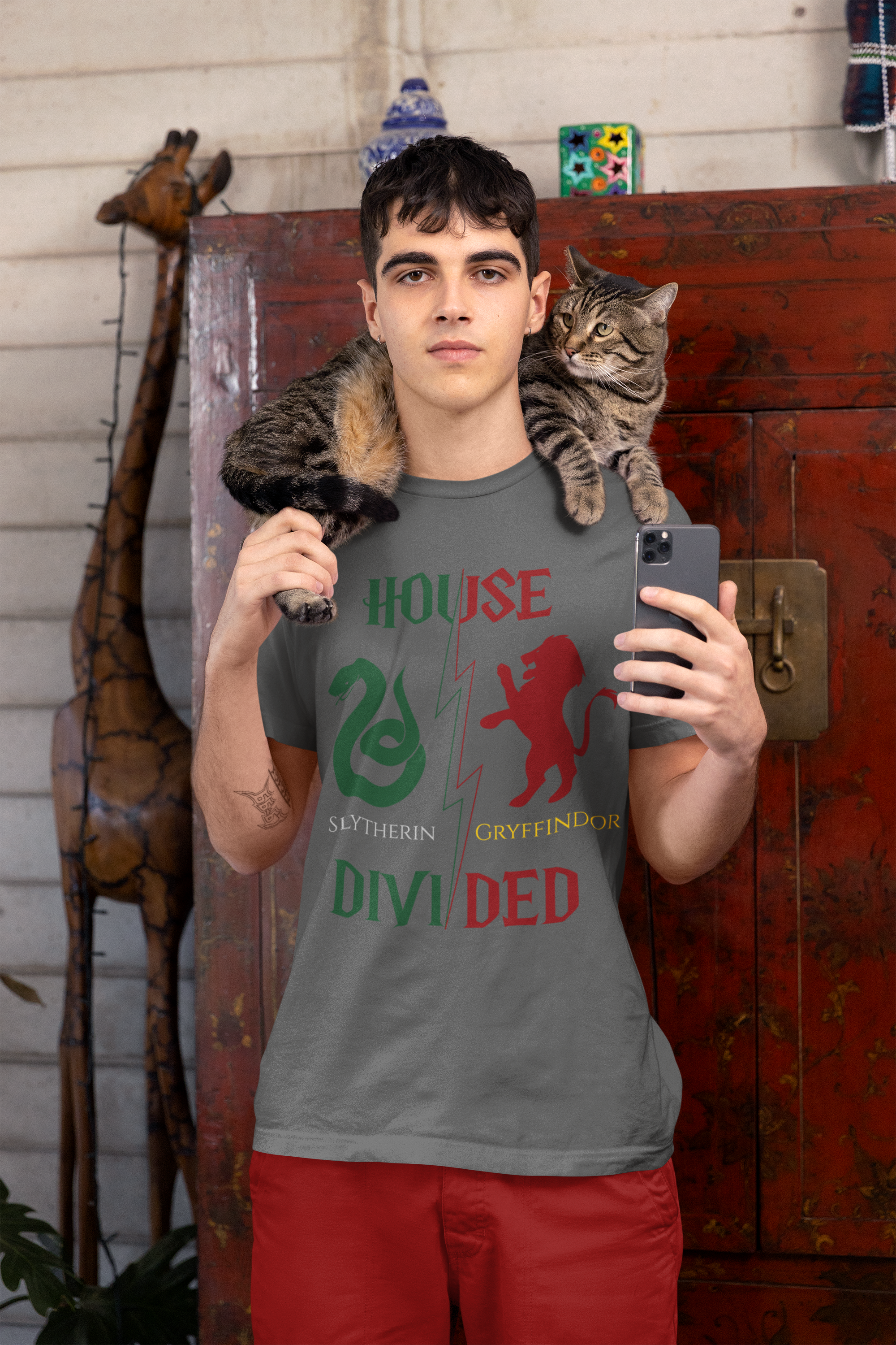 Gryffindor Slytherin Shirt | House Divided Tee | Wizarding Couple Gift