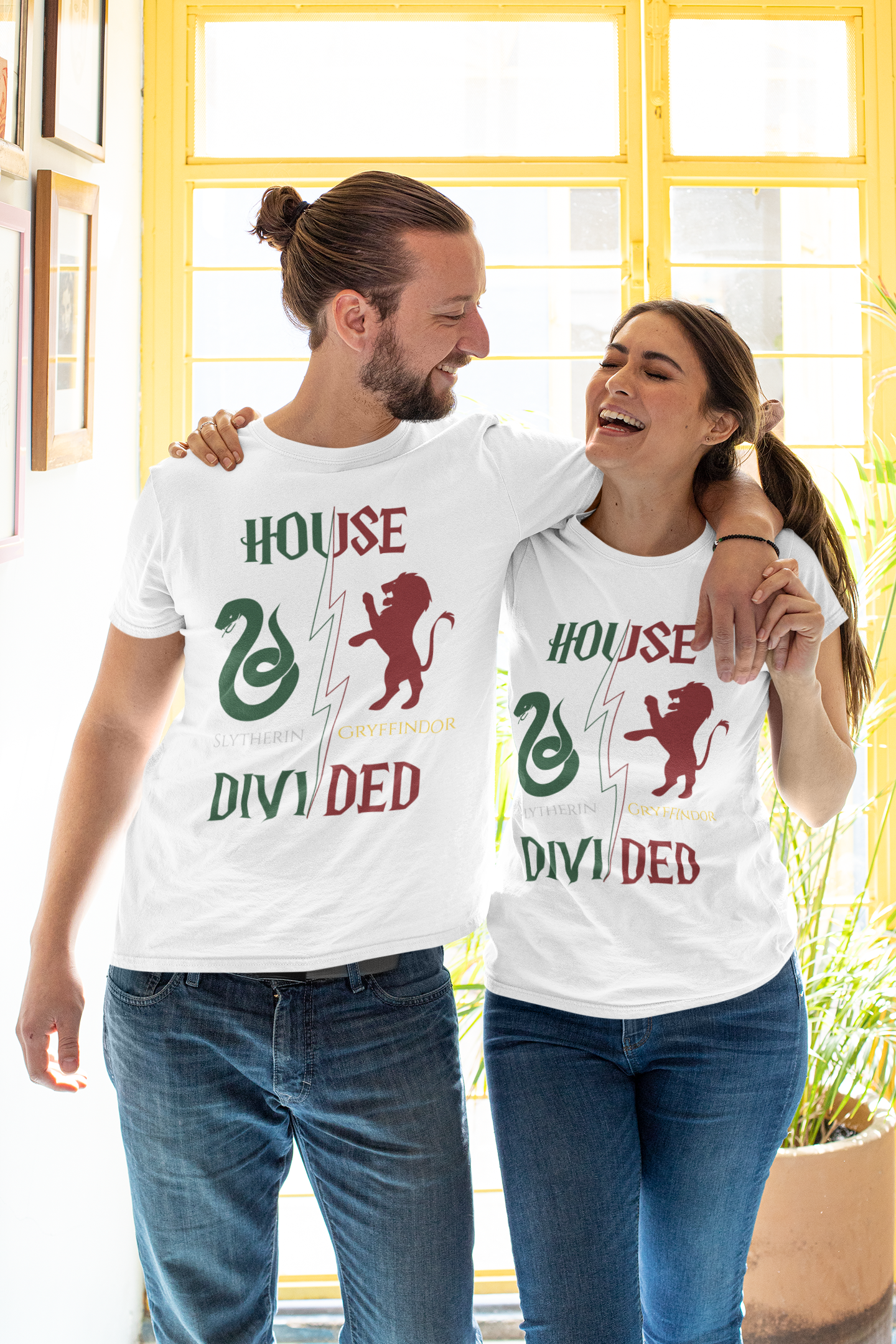 Gryffindor Slytherin Shirt | House Divided Tee | Wizarding Couple Gift