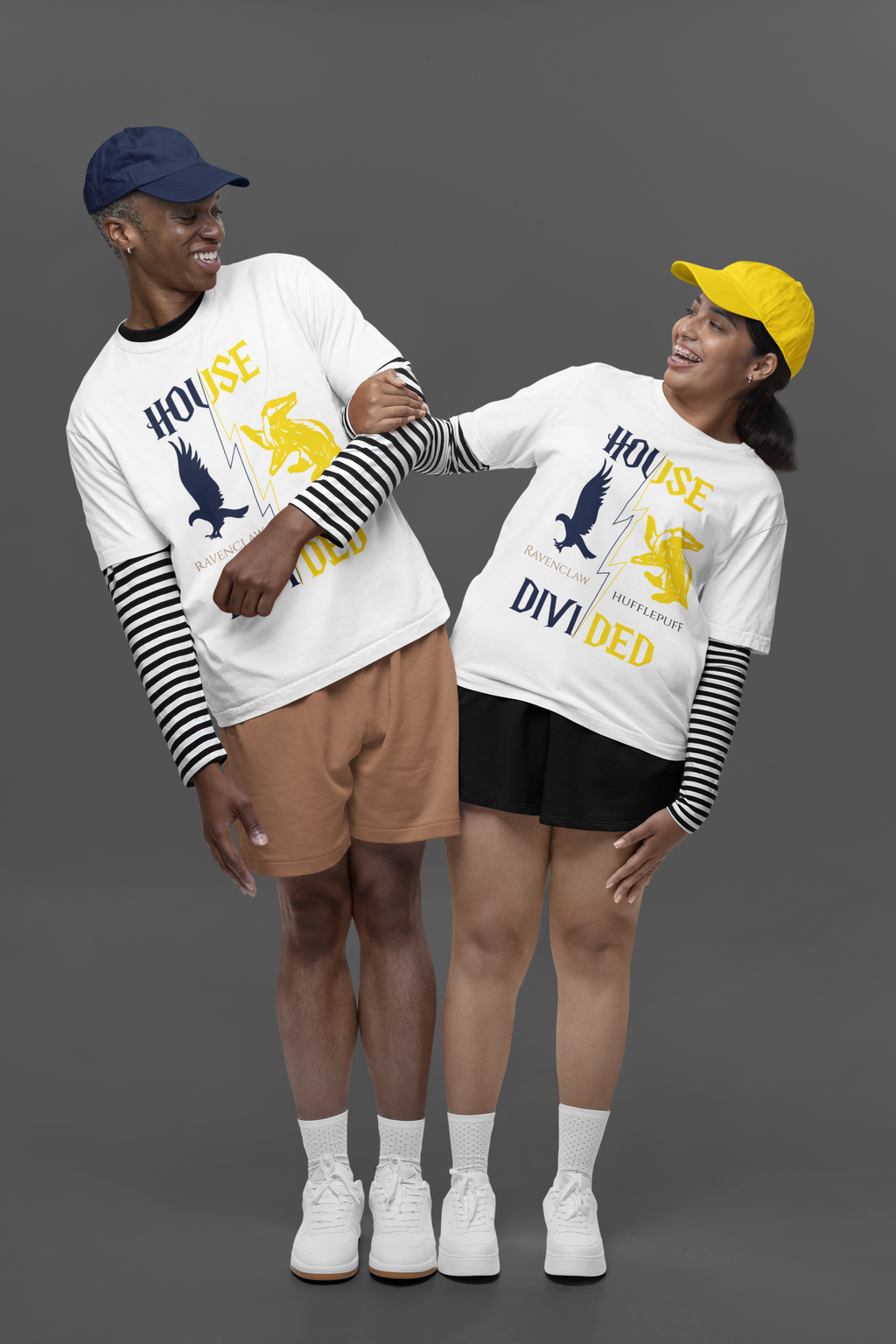 Ravenclaw Hufflepuff Shirt | House Divided Tee | Wizarding Couple Gift