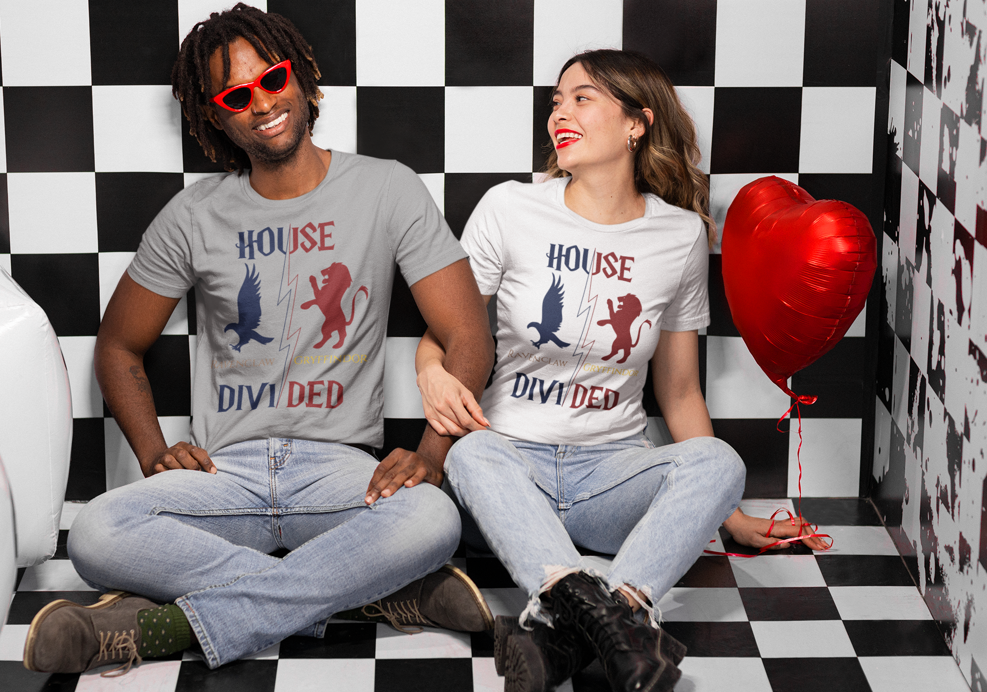 Ravenclaw Gryffindor Shirt | House Divided Tee | Wizarding Couple Gift