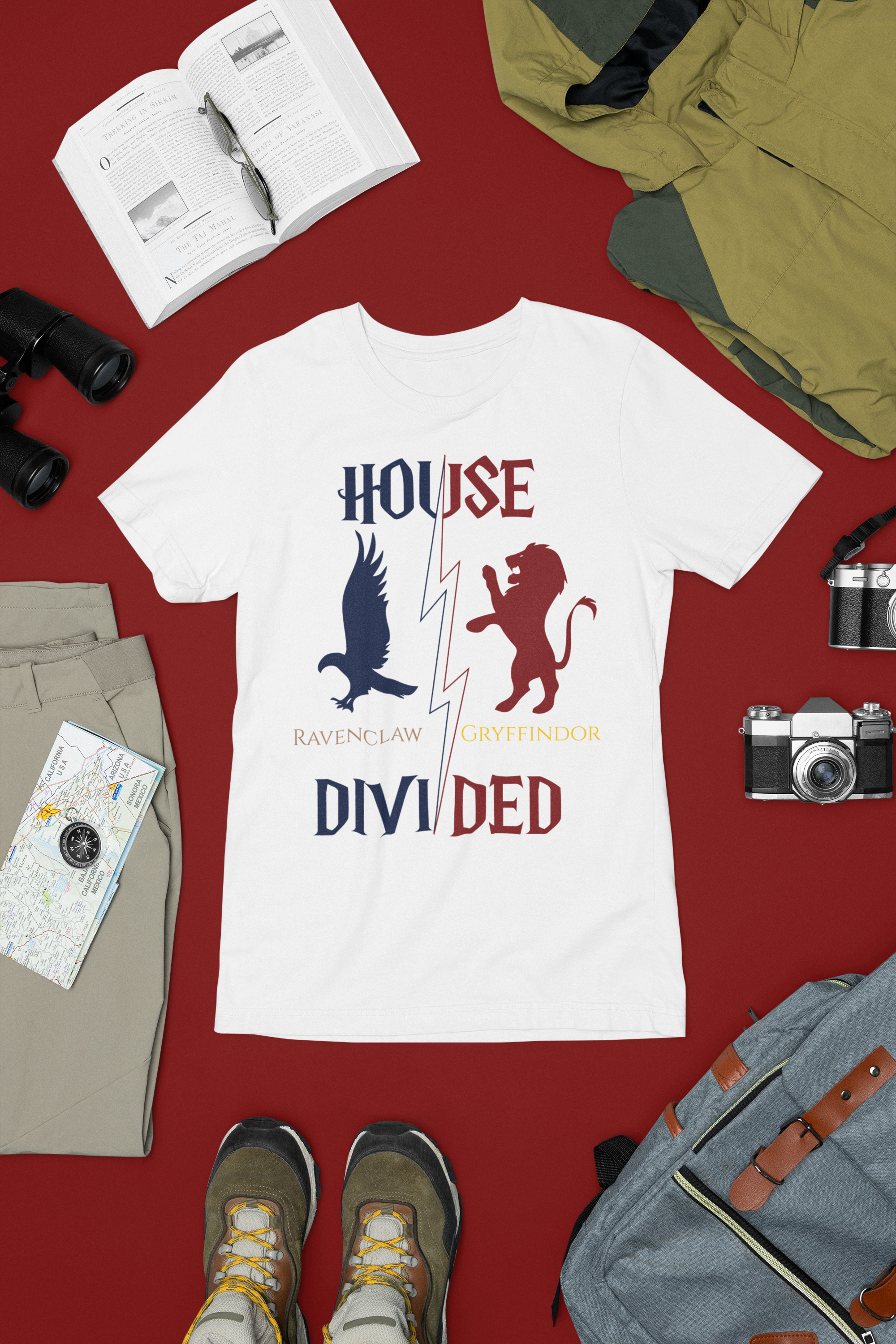 Ravenclaw Gryffindor Shirt | House Divided Tee | Wizarding Couple Gift