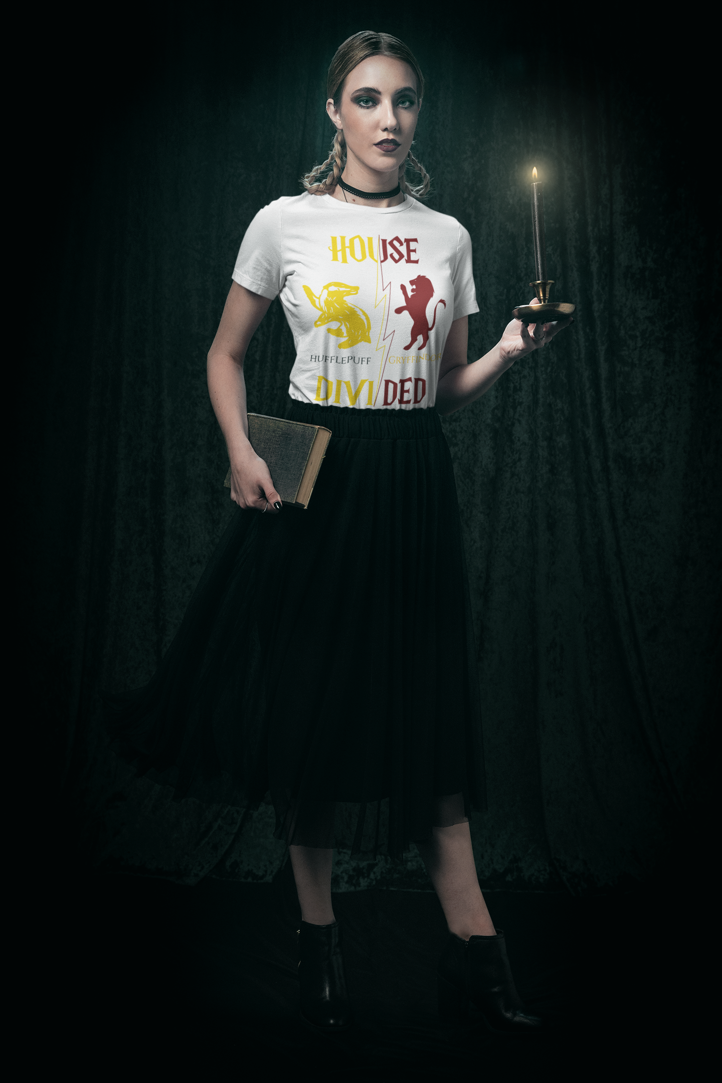 Hufflepuff Gryffindor Shirt | House Divided Tee | Wizarding Couple Gift