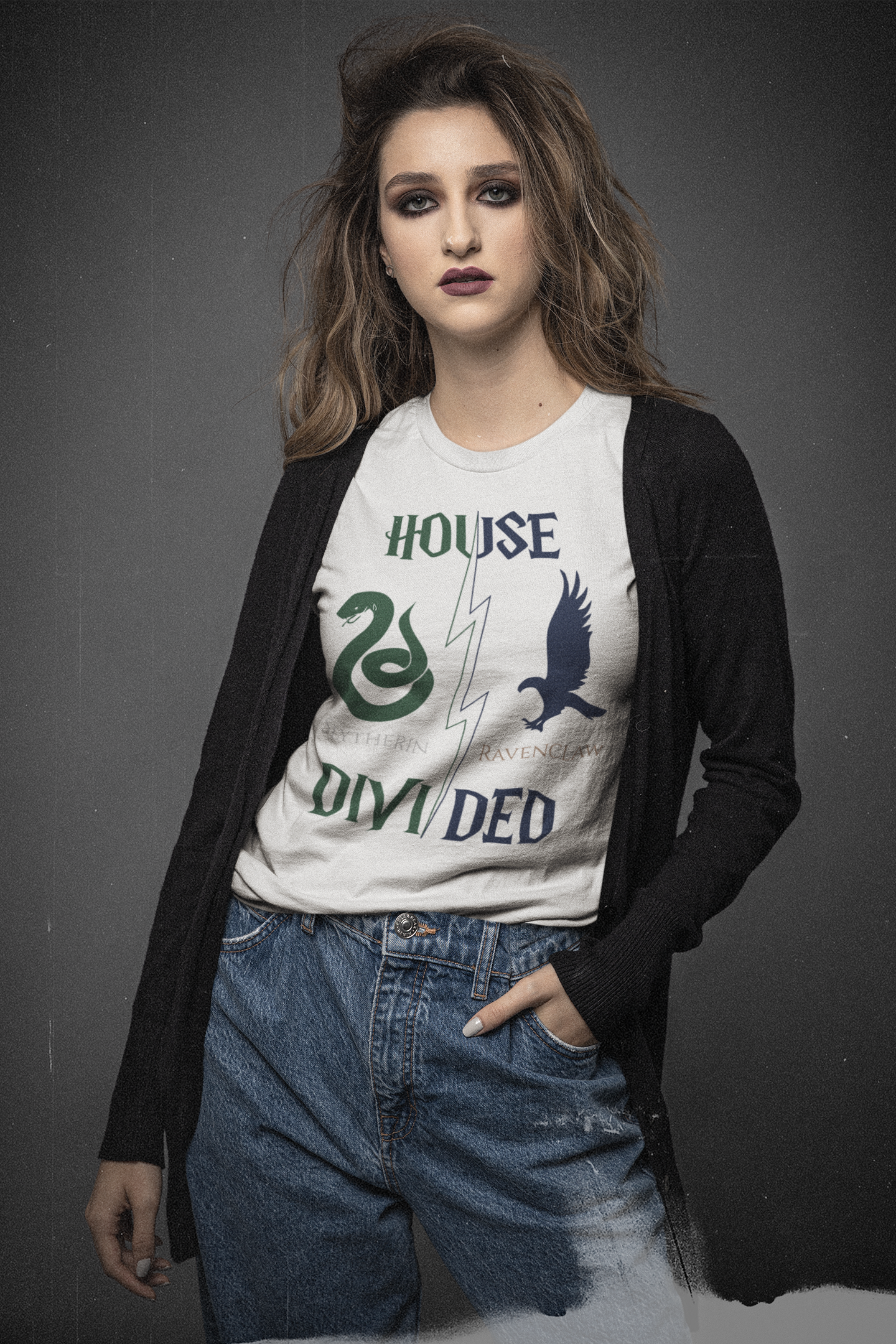 Slytherin Ravenclaw Shirt | House Divided Tee | Wizarding Couple Gift