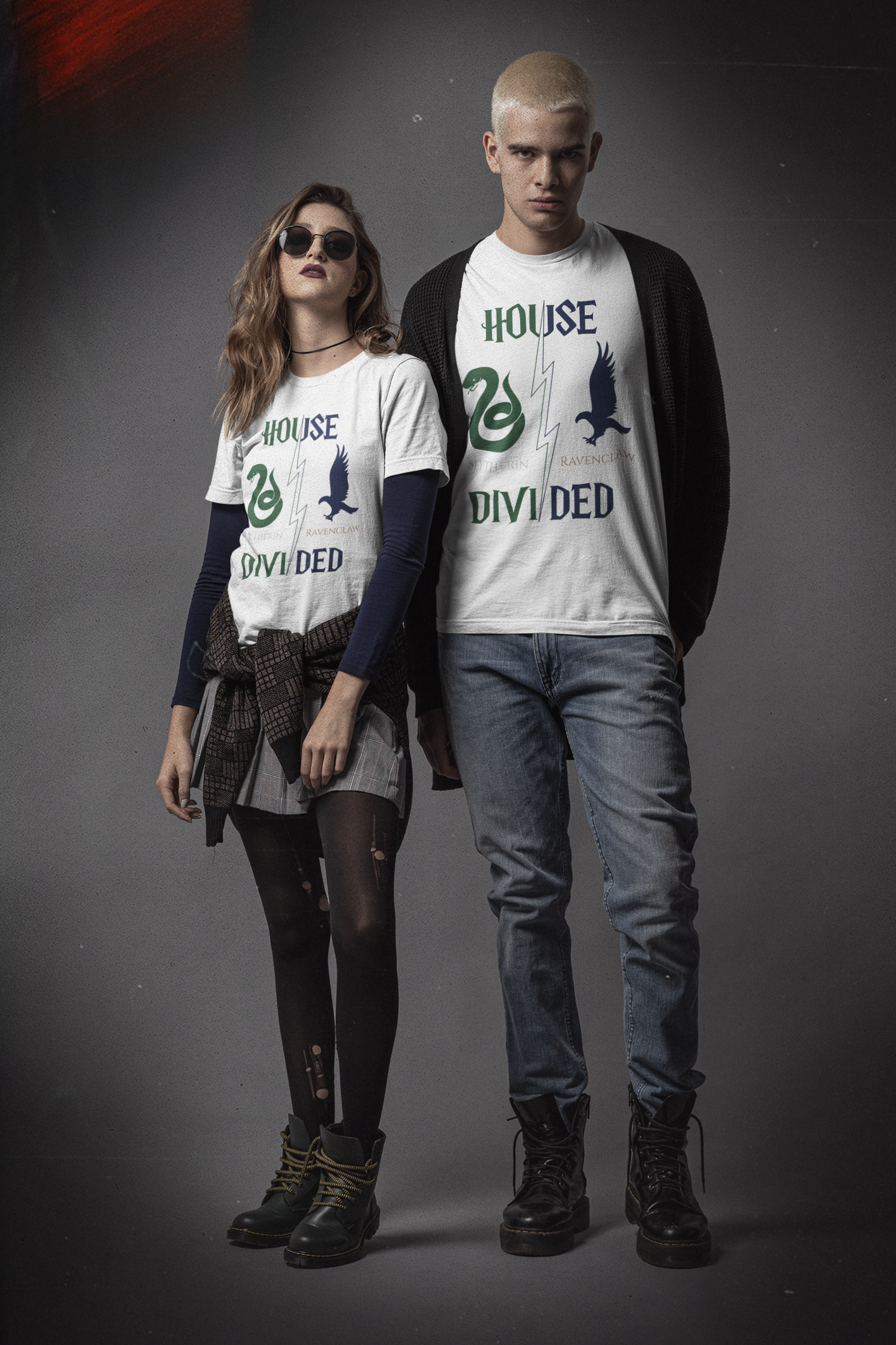 Slytherin Ravenclaw Shirt | House Divided Tee | Wizarding Couple Gift