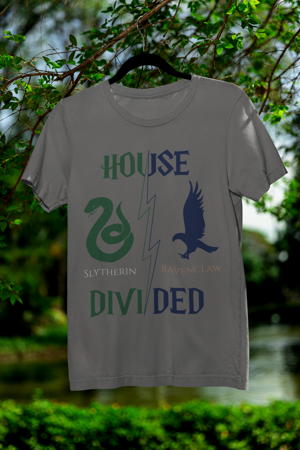 Slytherin Ravenclaw Shirt | House Divided Tee | Wizarding Couple Gift